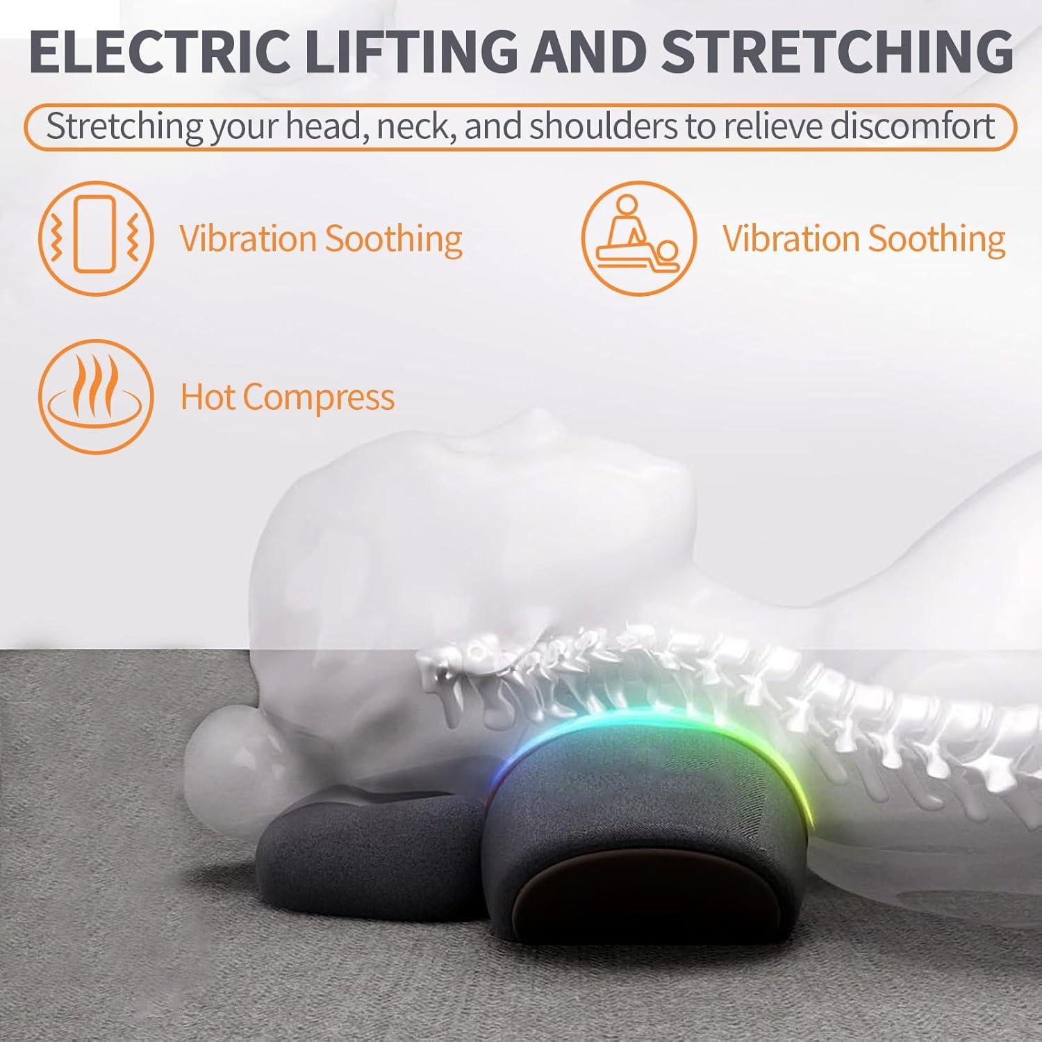 Masajeador de Cuello Huieo 3-en-1 con Calentamiento y Almohada Ergonómica