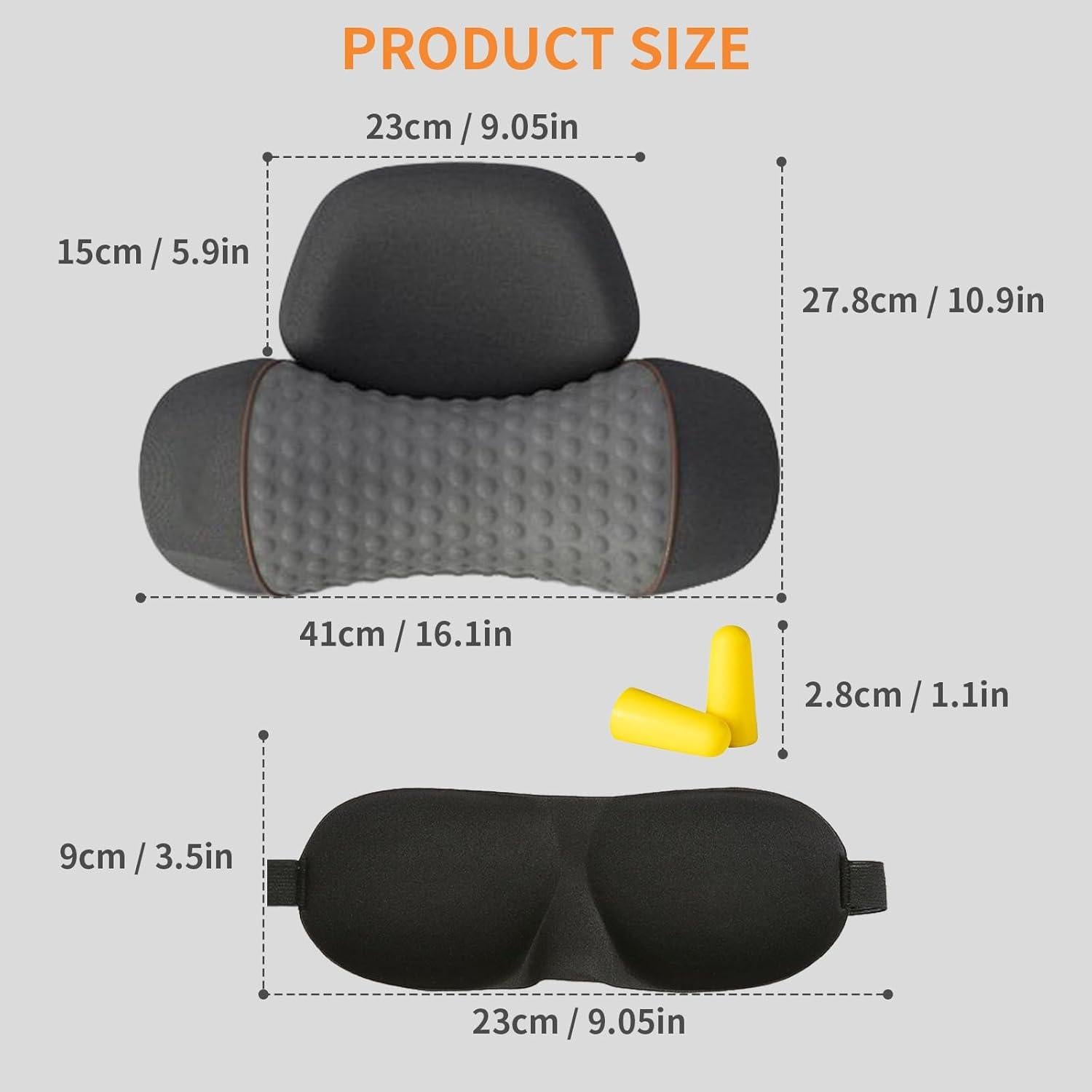 Masajeador de Cuello Huieo 3-en-1 con Calentamiento y Almohada Ergonómica