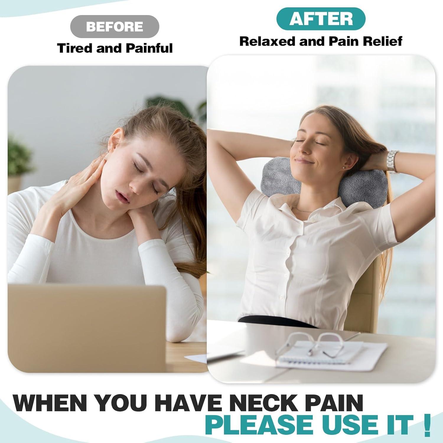 Almohada para el Cuello Colingmill Gris Ajustable 45.72x17.78cm