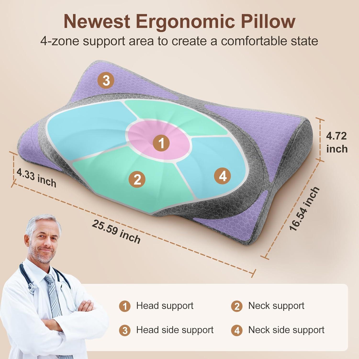 Almohada Cervical Domusensus Mariposa Espuma Viscoelástica