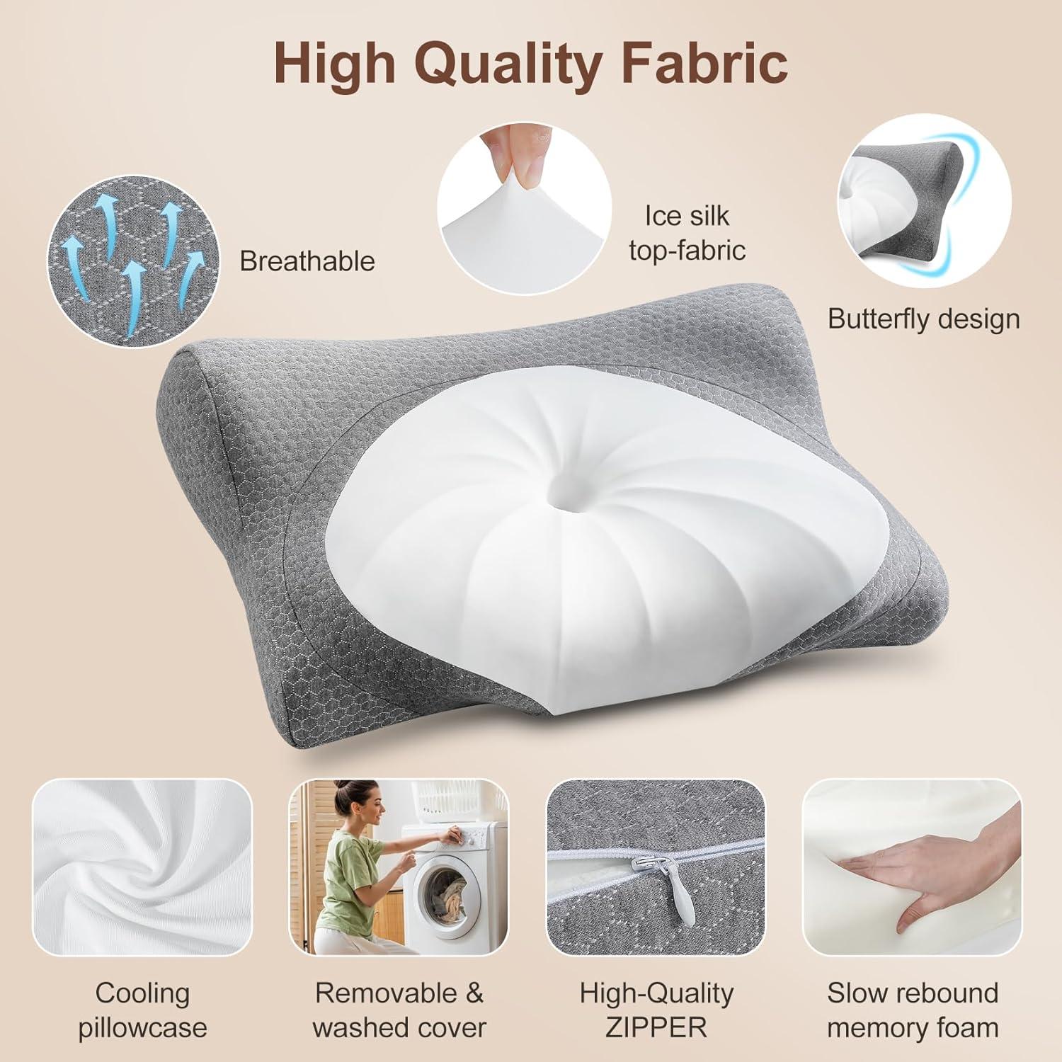 Almohada Cervical Domusensus Mariposa Espuma Viscoelástica