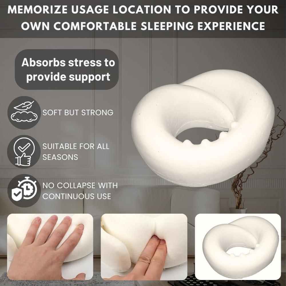 Almohada de Cuello HomeyJoy 360° Espuma de Memoria Gris