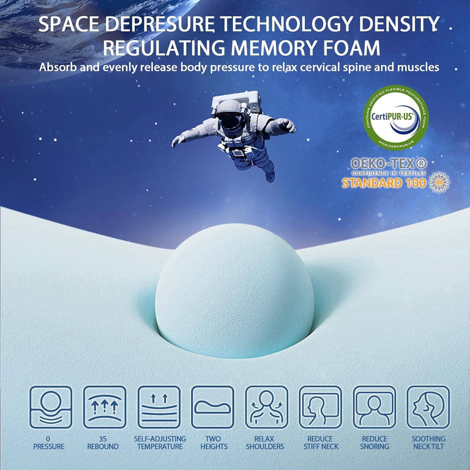 Almohada Cervical Ergonómica BSAFP Ajustable 60x37 cm