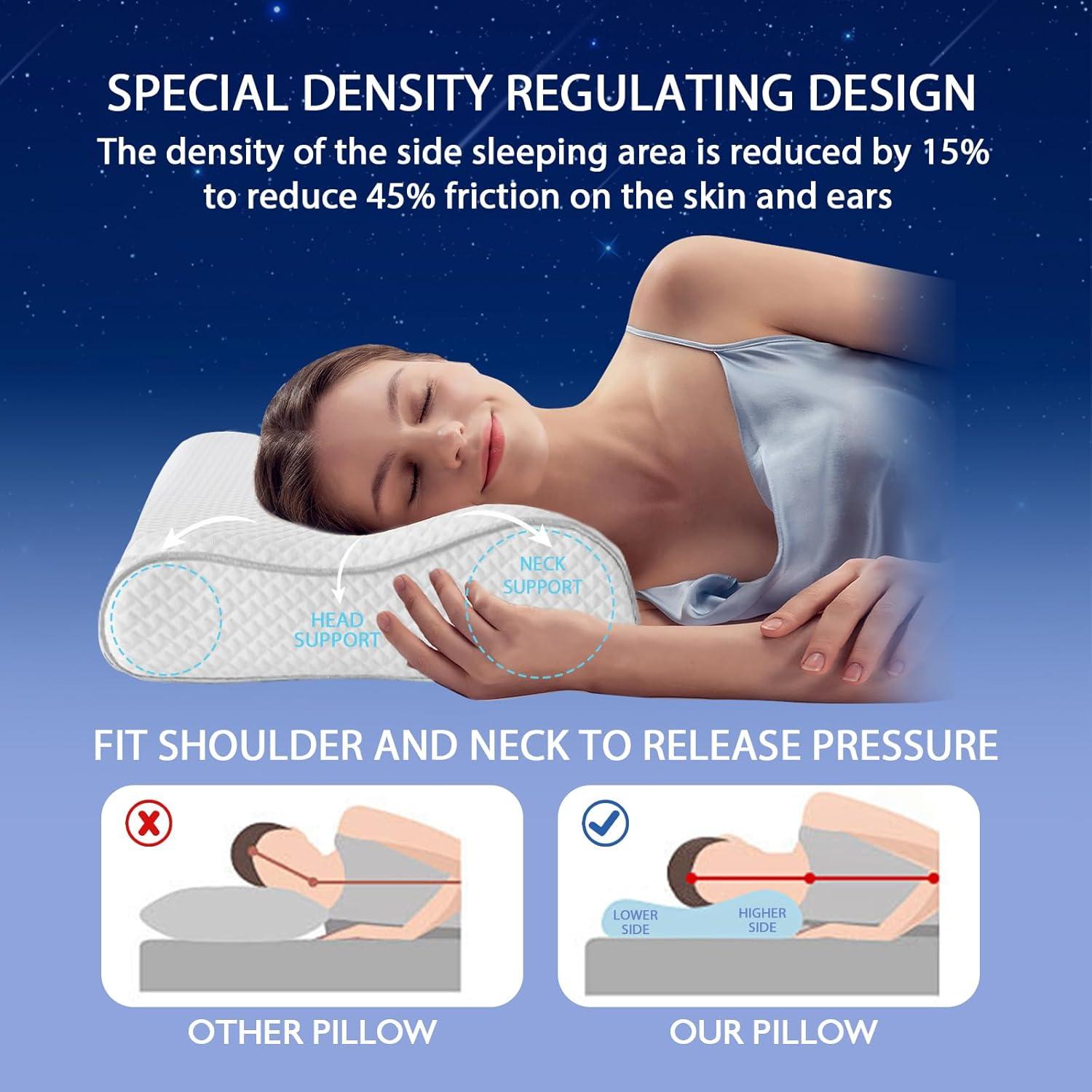 Almohada Cervical Ergonómica BSAFP Ajustable 60x37 cm