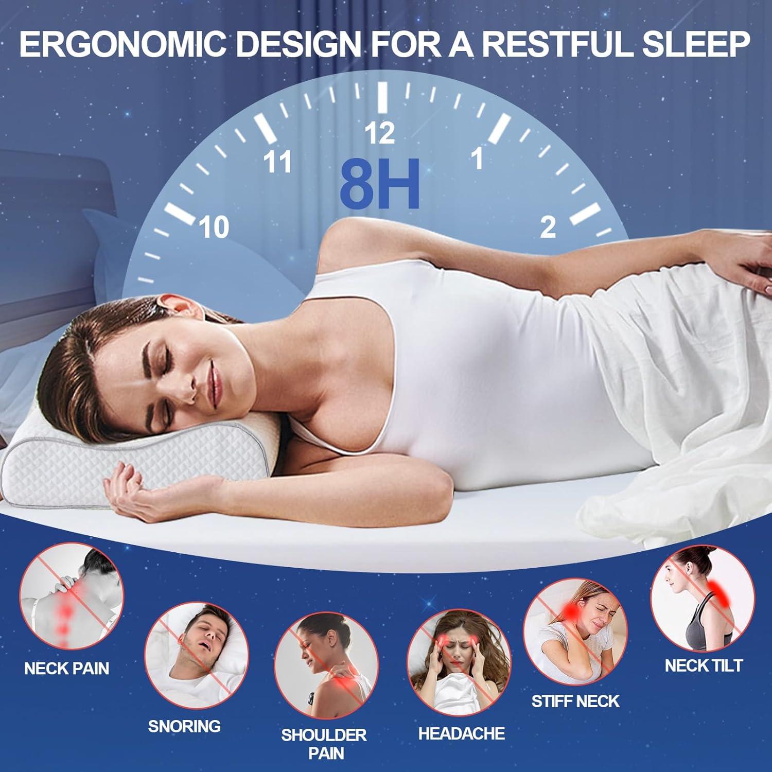 Almohada Cervical Ergonómica BSAFP Ajustable 60x37 cm