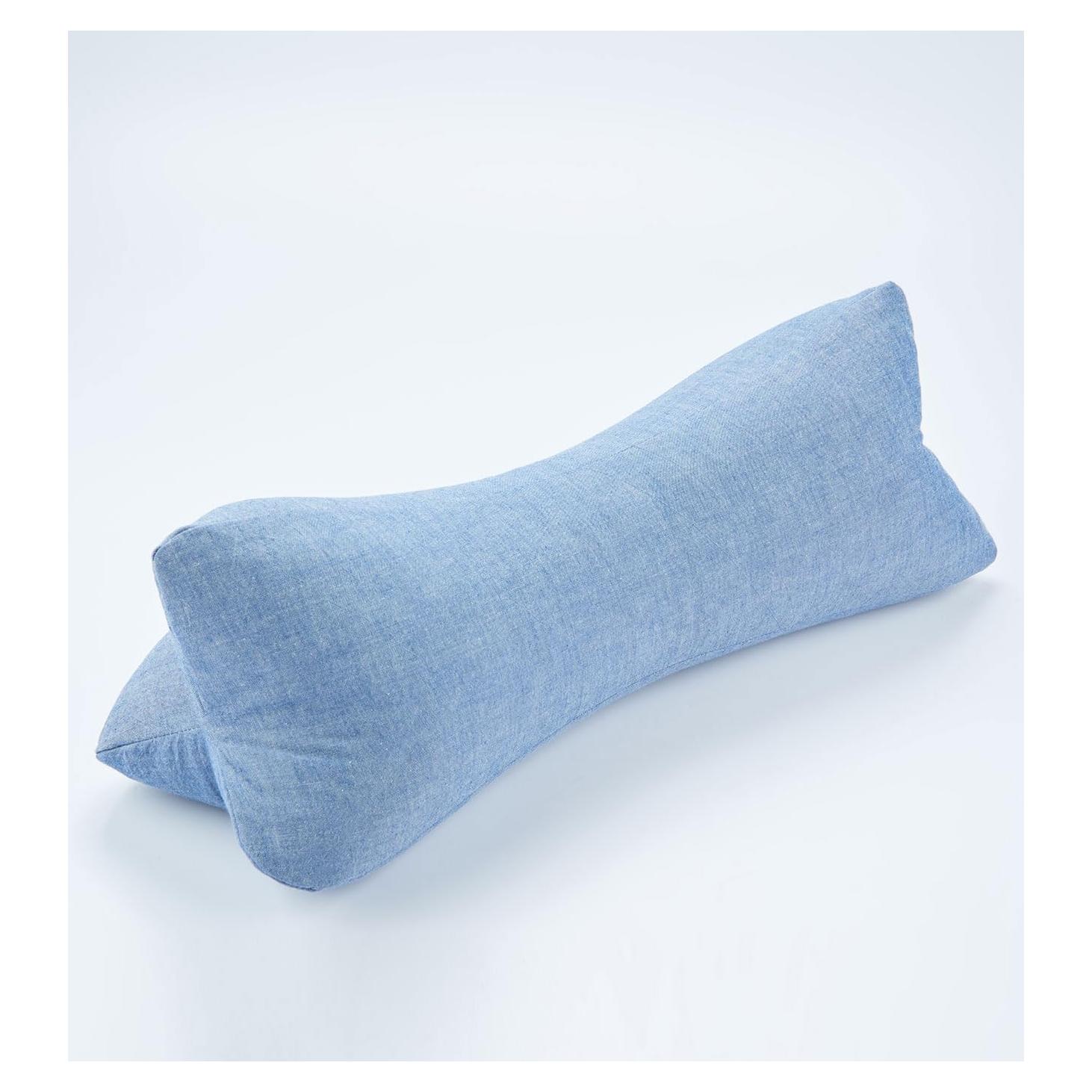 Almohada Cervical de Trigo Sarraceno Edmile 38x13 cm Azul
