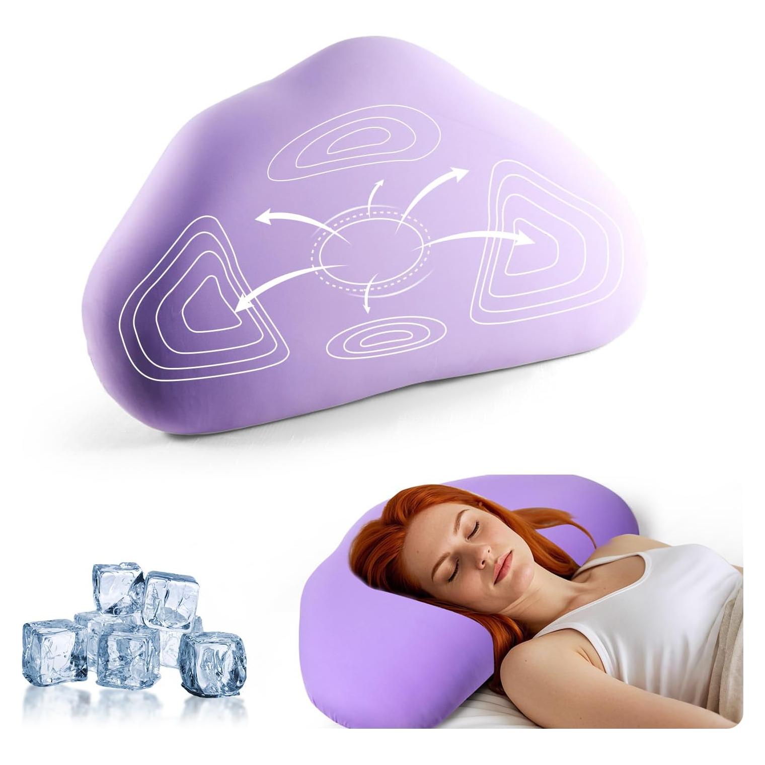 Almohada Ergonómica MIMCAT de Espuma de Memoria Morada