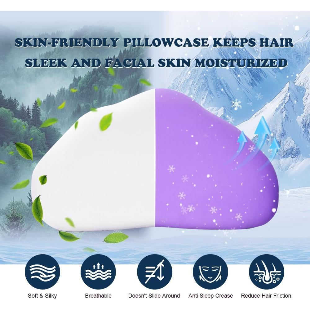 Almohada Ergonómica MIMCAT de Espuma de Memoria Morada