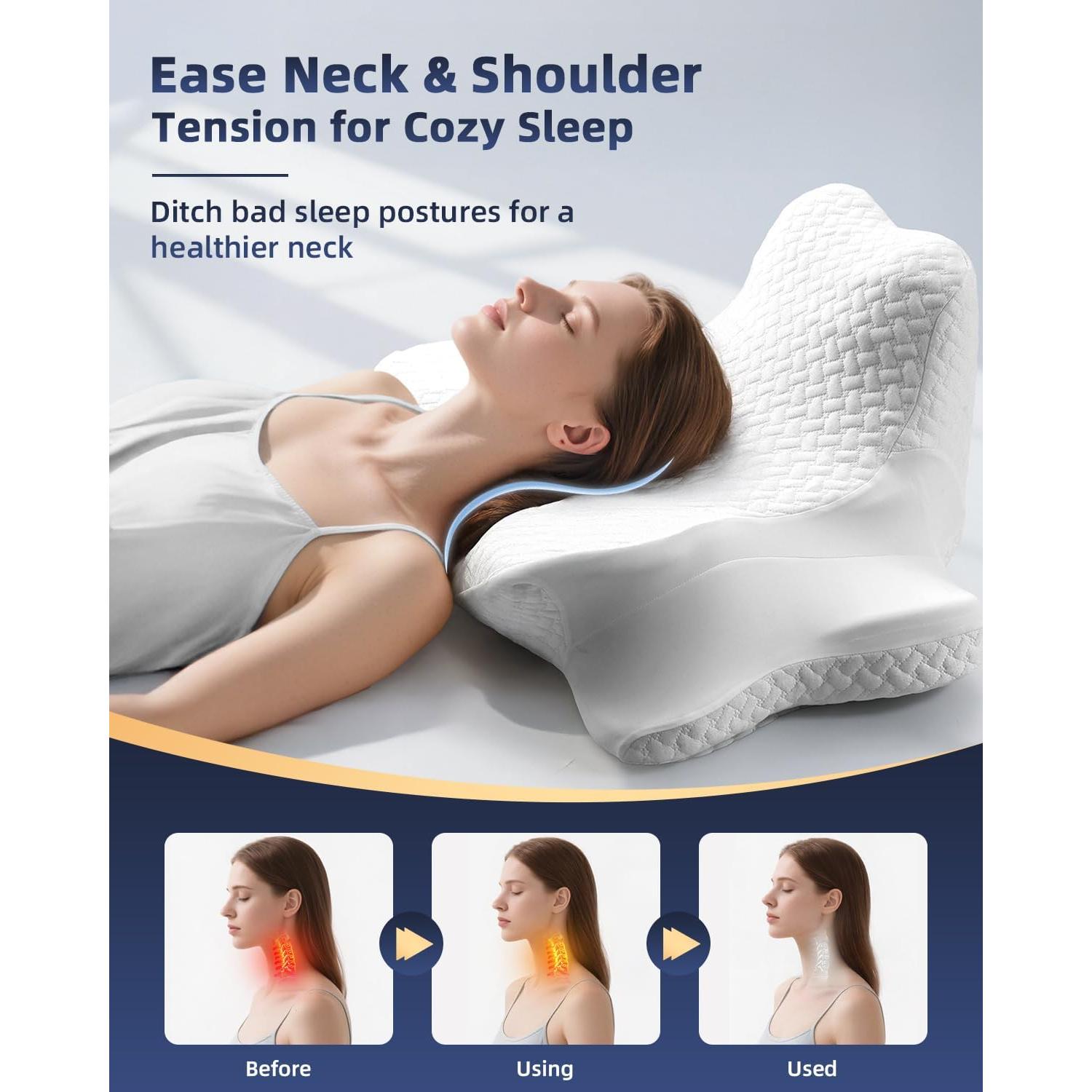 Almohada Cervical DIIKEN de Espuma de Memoria - Soporte Ergonómico
