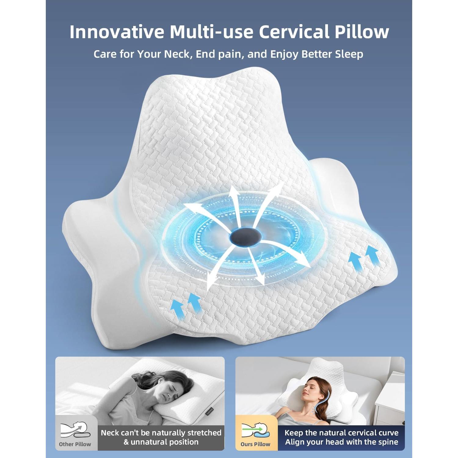 Almohada Cervical DIIKEN de Espuma de Memoria - Soporte Ergonómico