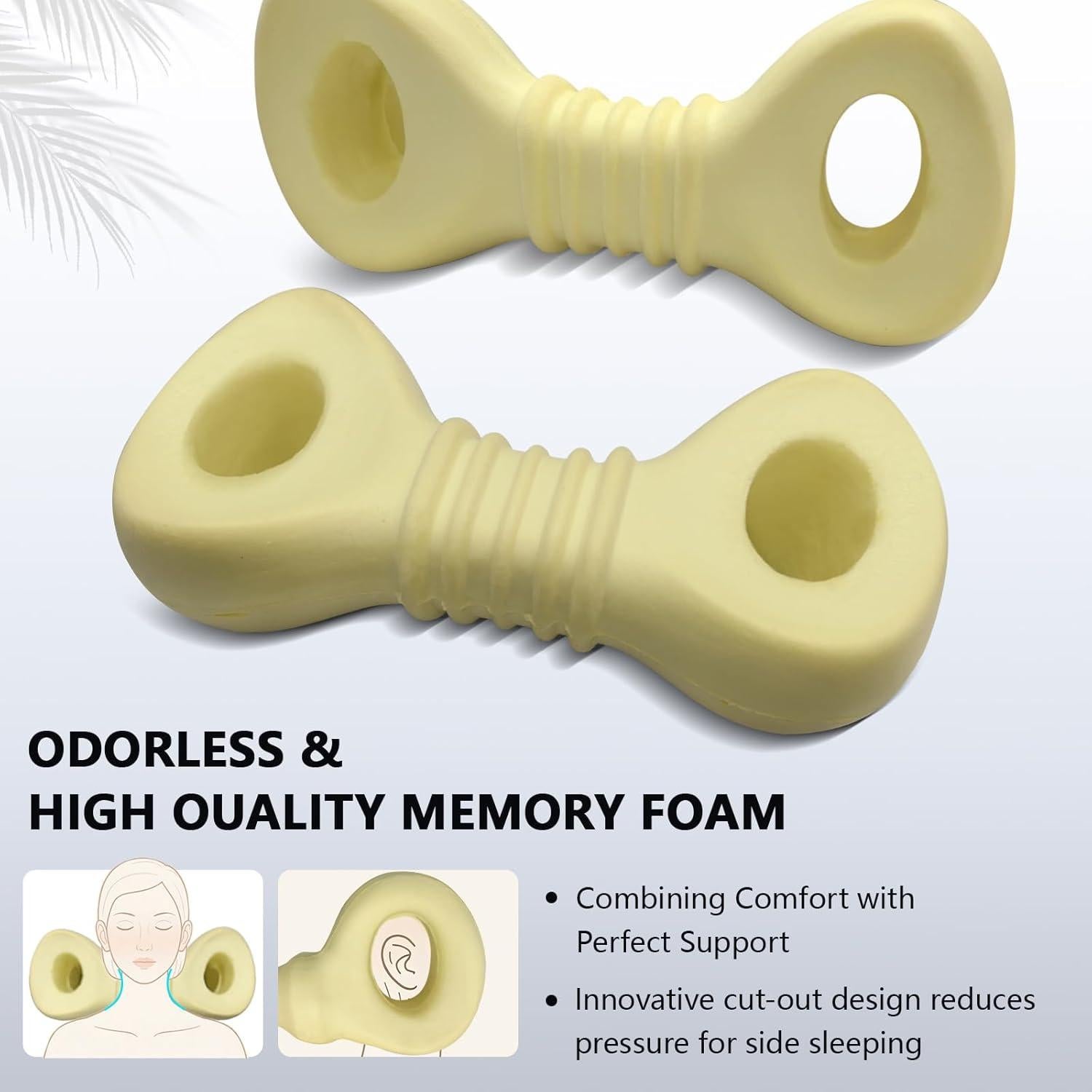 Cojín Cervical Mixiniso MX-1492 Espuma Viscoelástica Azul