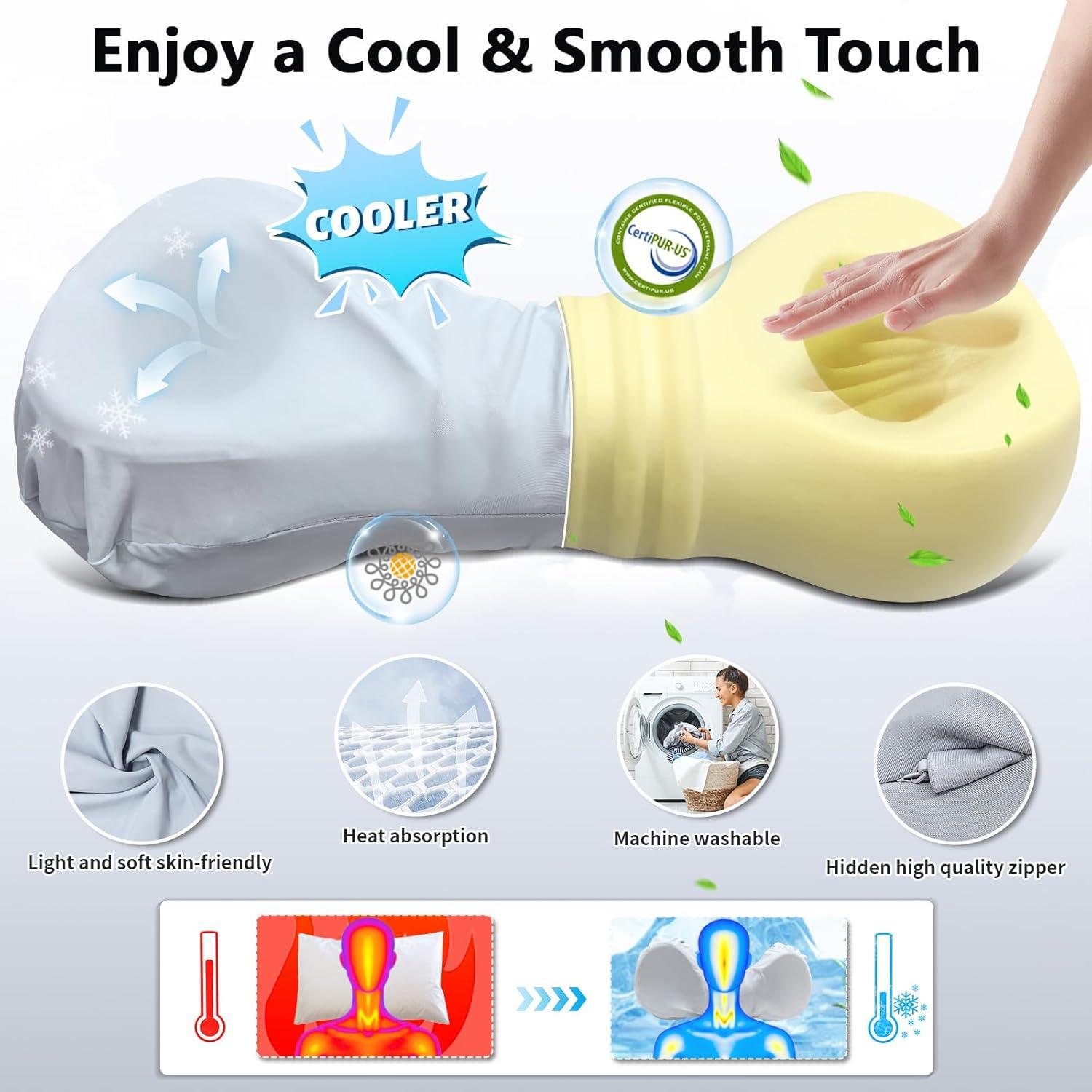 Cojín Cervical Mixiniso MX-1492 Espuma Viscoelástica Azul