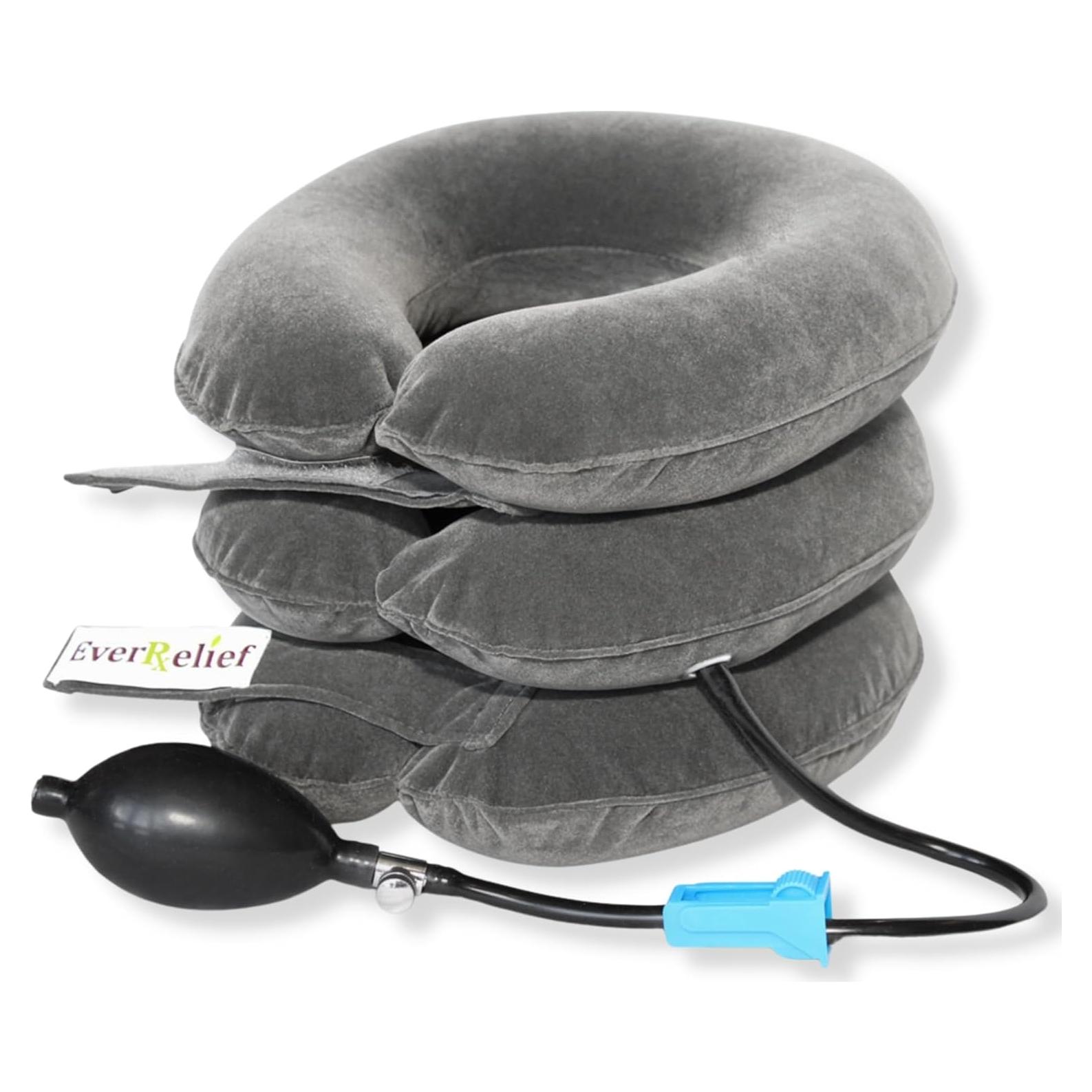 Almohada de Tracción Cervical Inflable EverRelief - Alivio Dolor Cuello