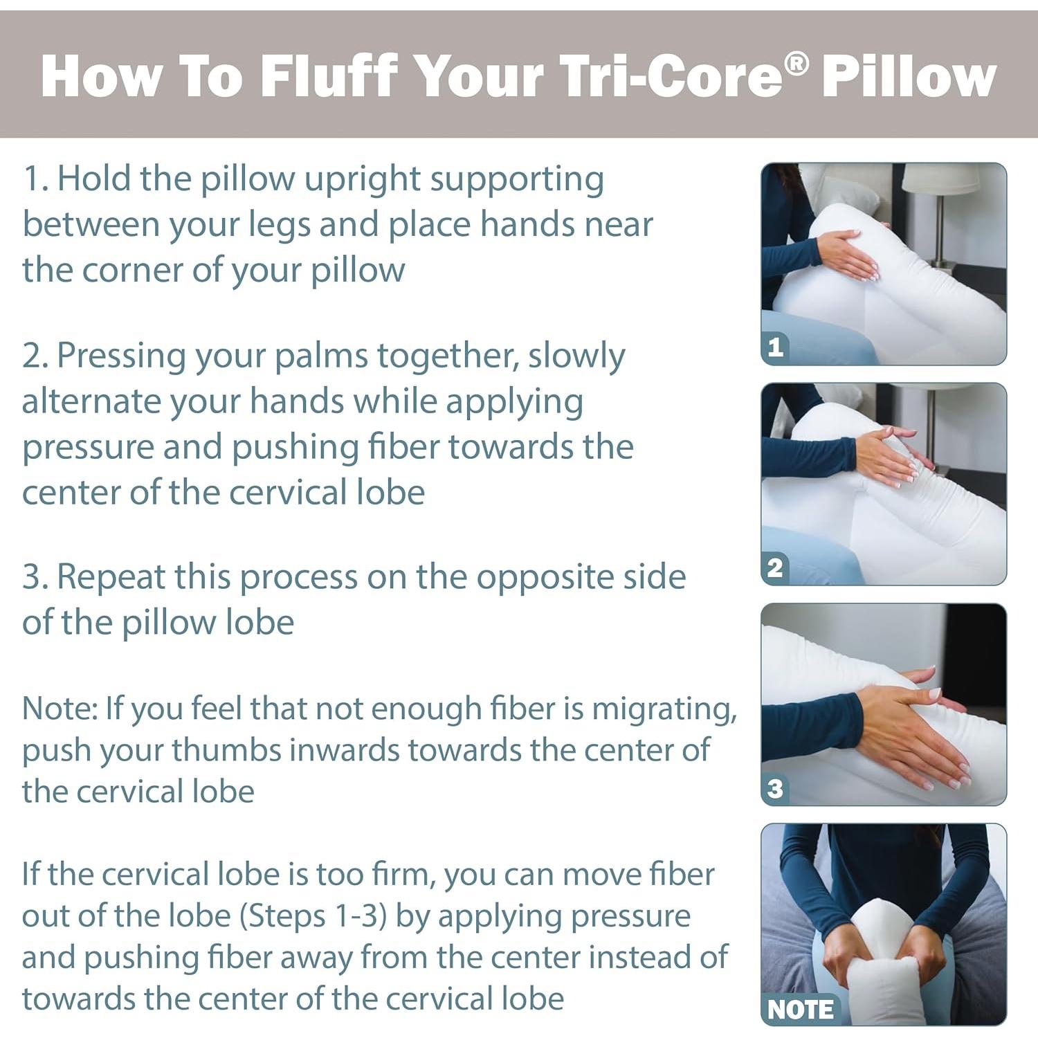 Almohada Cervical Core Products Tri-Core Suave 61x41 cm