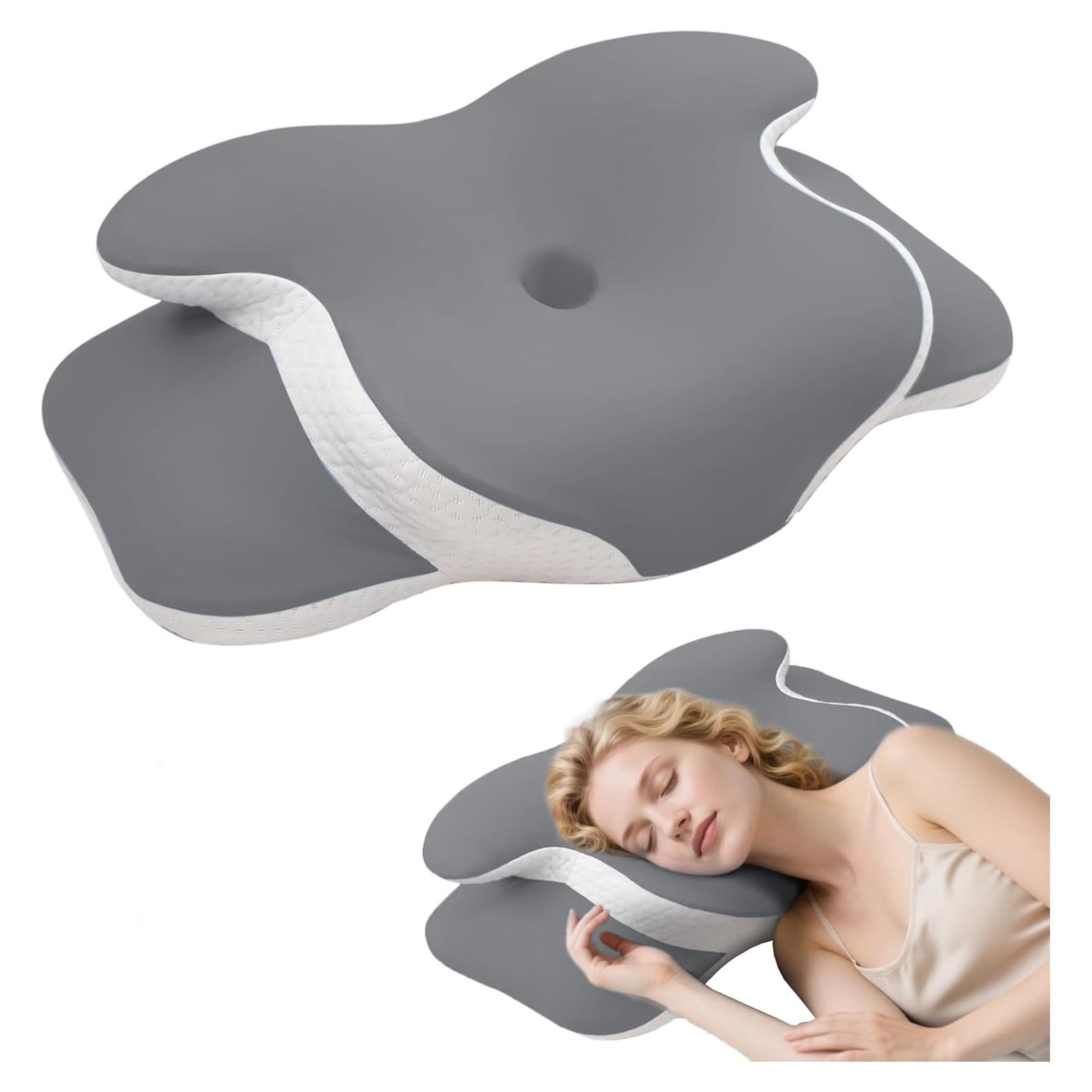 Almohada Cervical Ergonómica YGSJKJ de Espuma de Memoria 12.2/9.4 cm