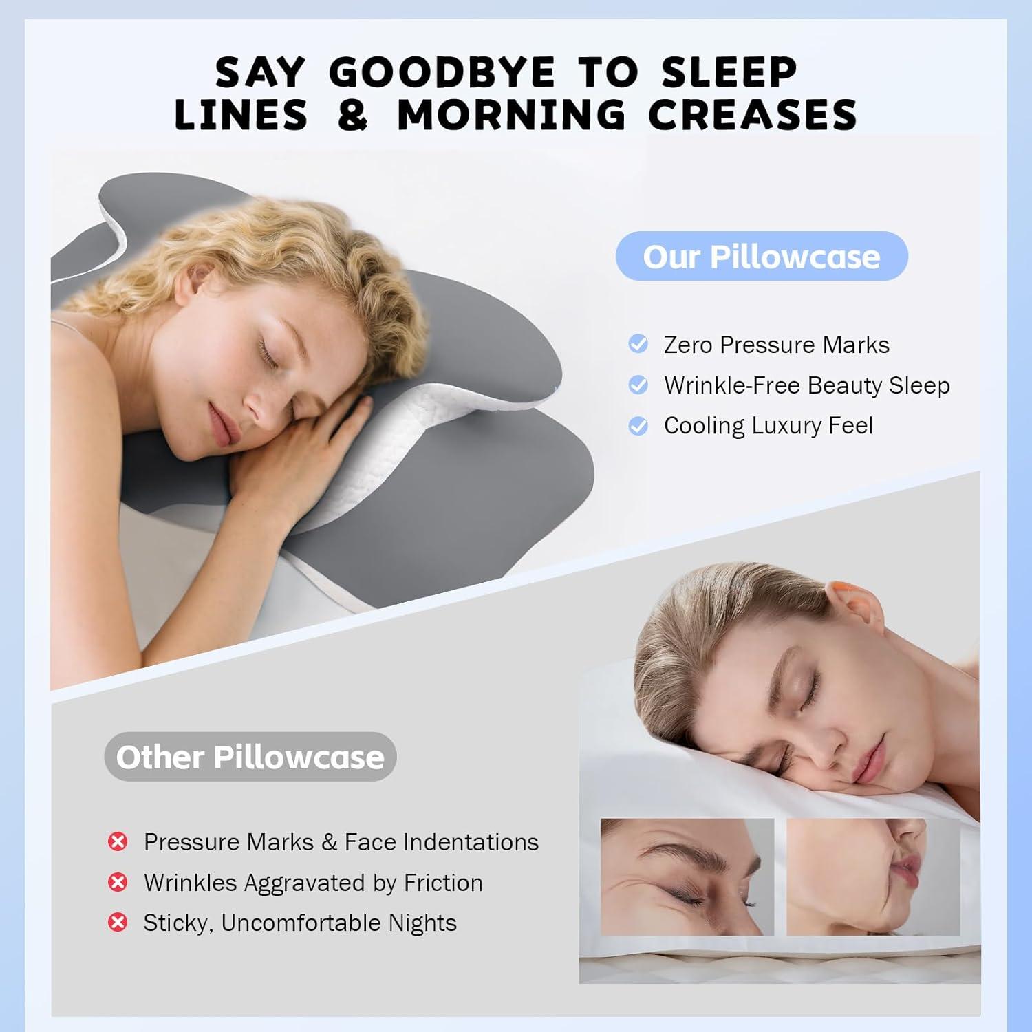 Almohada Cervical Ergonómica YGSJKJ de Espuma de Memoria 12.2/9.4 cm