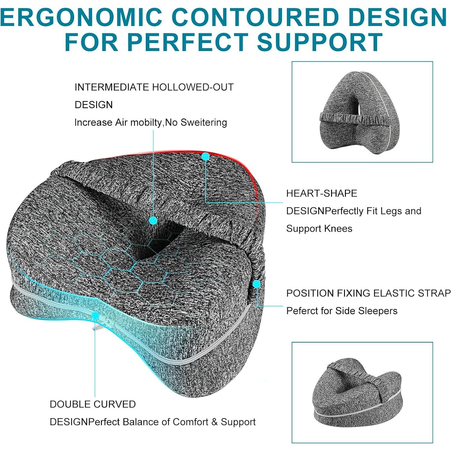 Almohada Ergonómica para Piernas Gliterra TZ2501-GY-S2 Gris