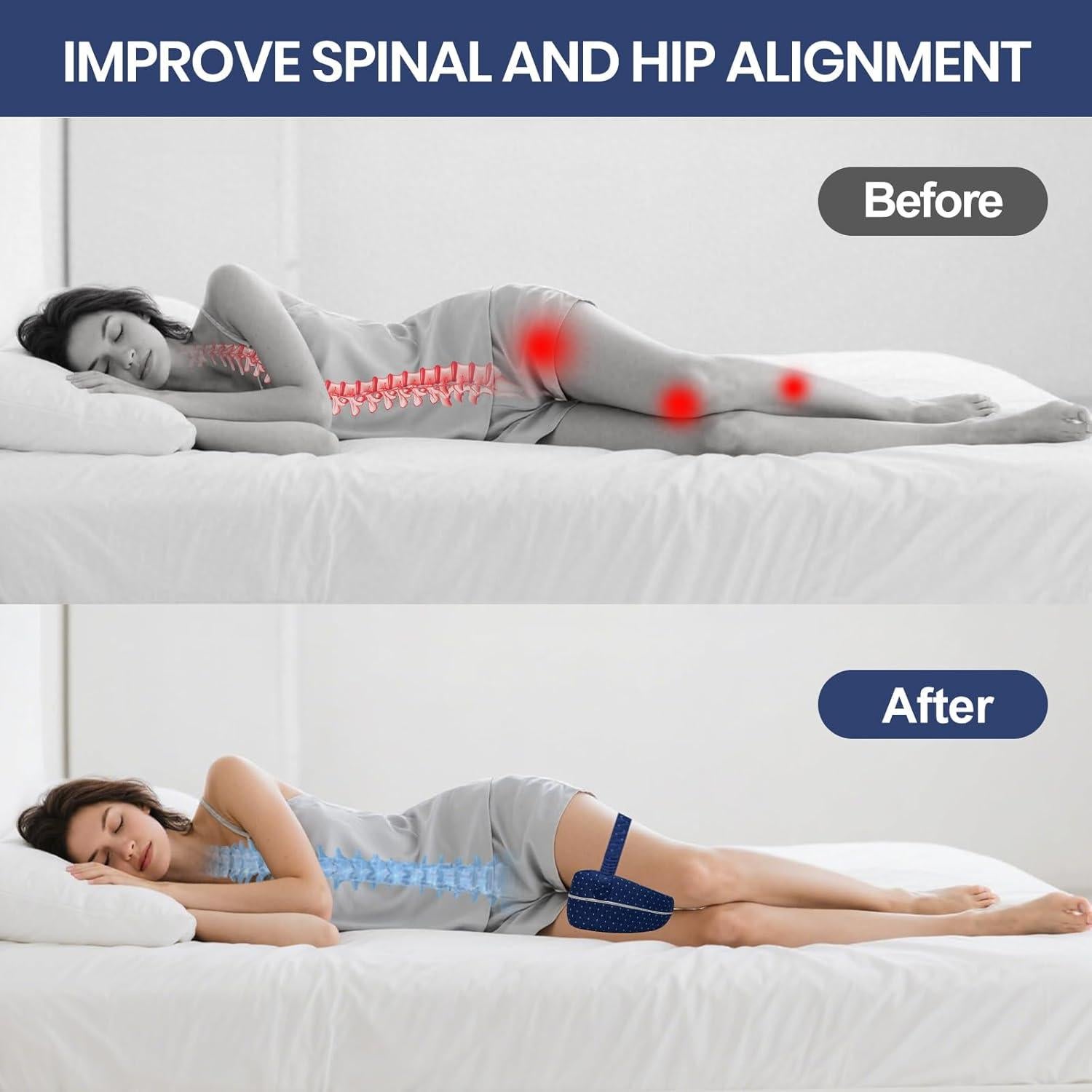 Almohada de Rodillas RQUXMT Espuma Viscoelástica Marino