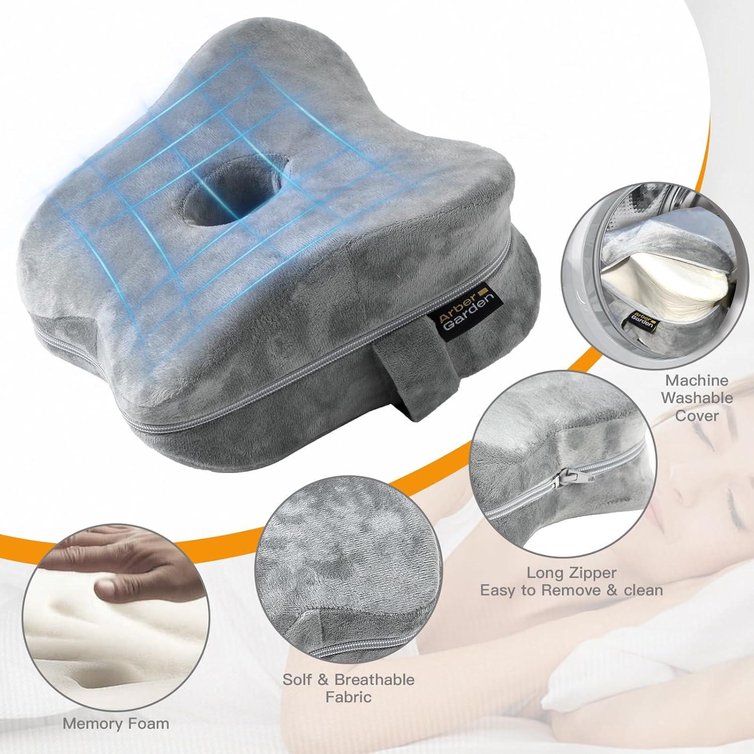 Almohada para Rodillas Arbergarden de Espuma Viscoelástica Gris