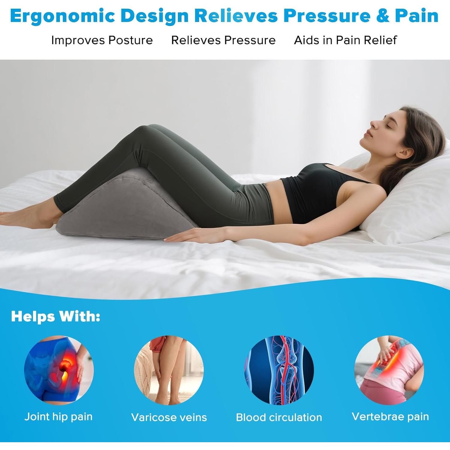 Cojín Inflable USHMA en Forma de Cuña para Rodillas - 61x43.9 cm