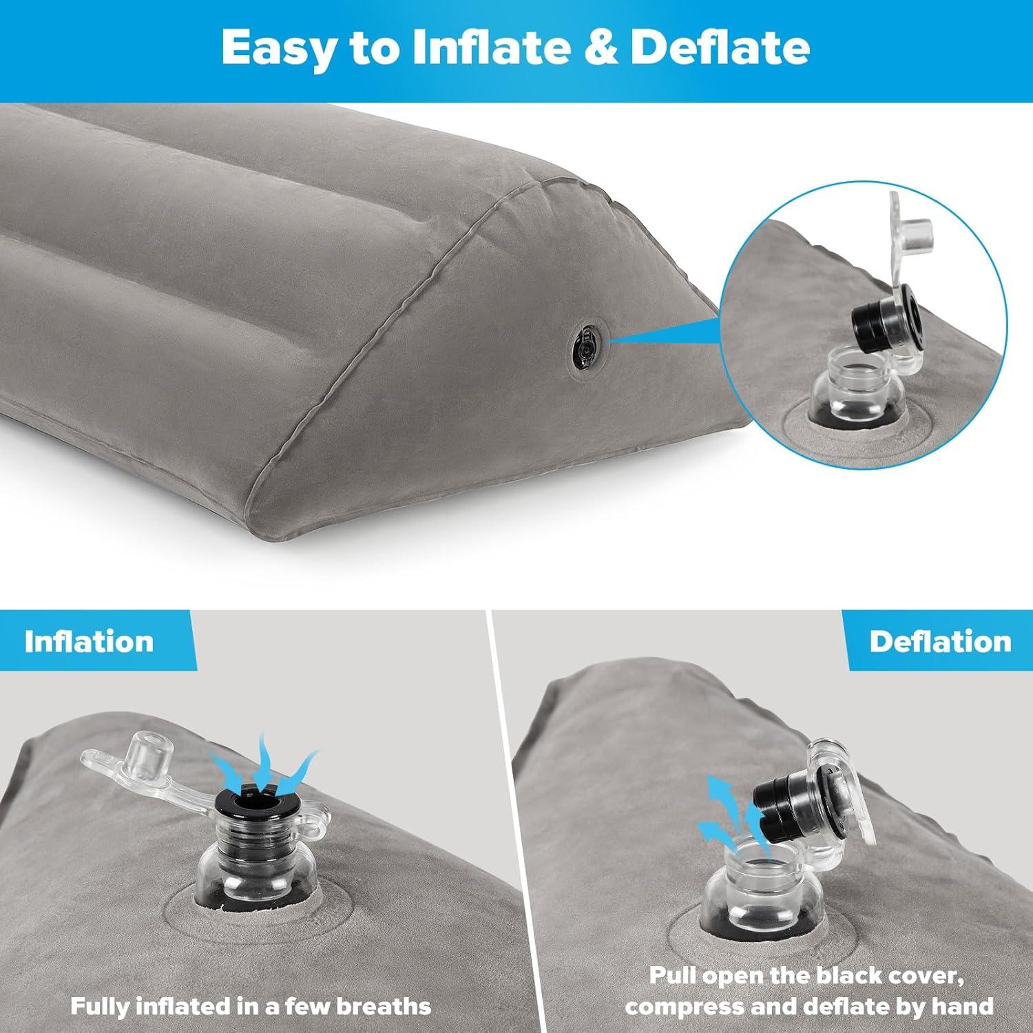 Cojín Inflable USHMA en Forma de Cuña para Rodillas - 61x43.9 cm