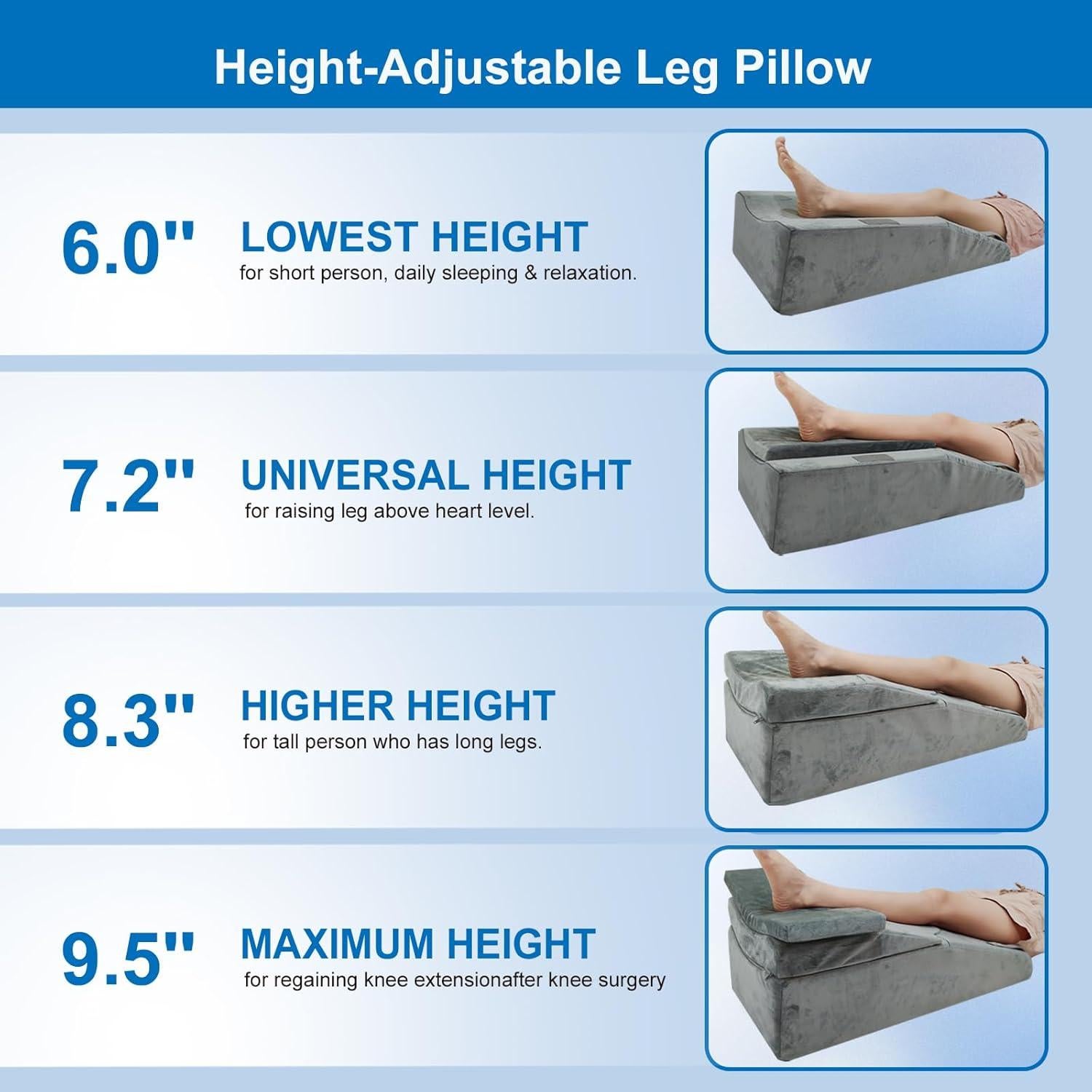 Cojín Elevador de Rodilla ChunxiFurnis CX-KE Ajustable 15-24 cm