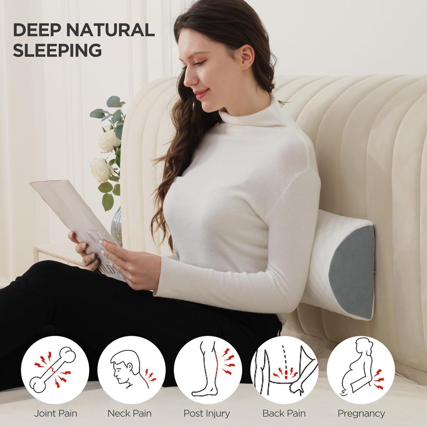 Almohada en Forma de Media Luna Flyxunfri para Dormir - Alivio Dolor