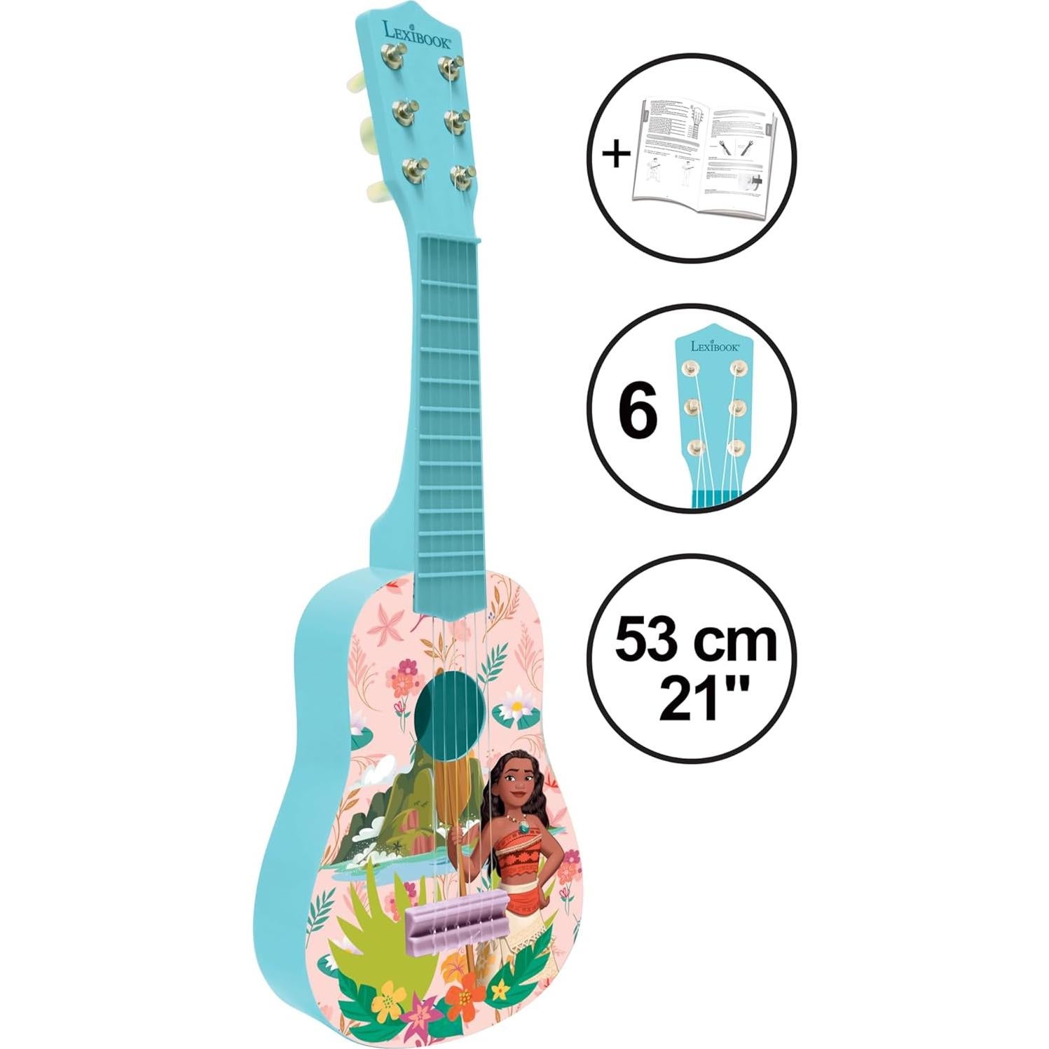 Guitarra Infantil Lexibook Disney Moana 53 cm 6 Cuerdas Nylon