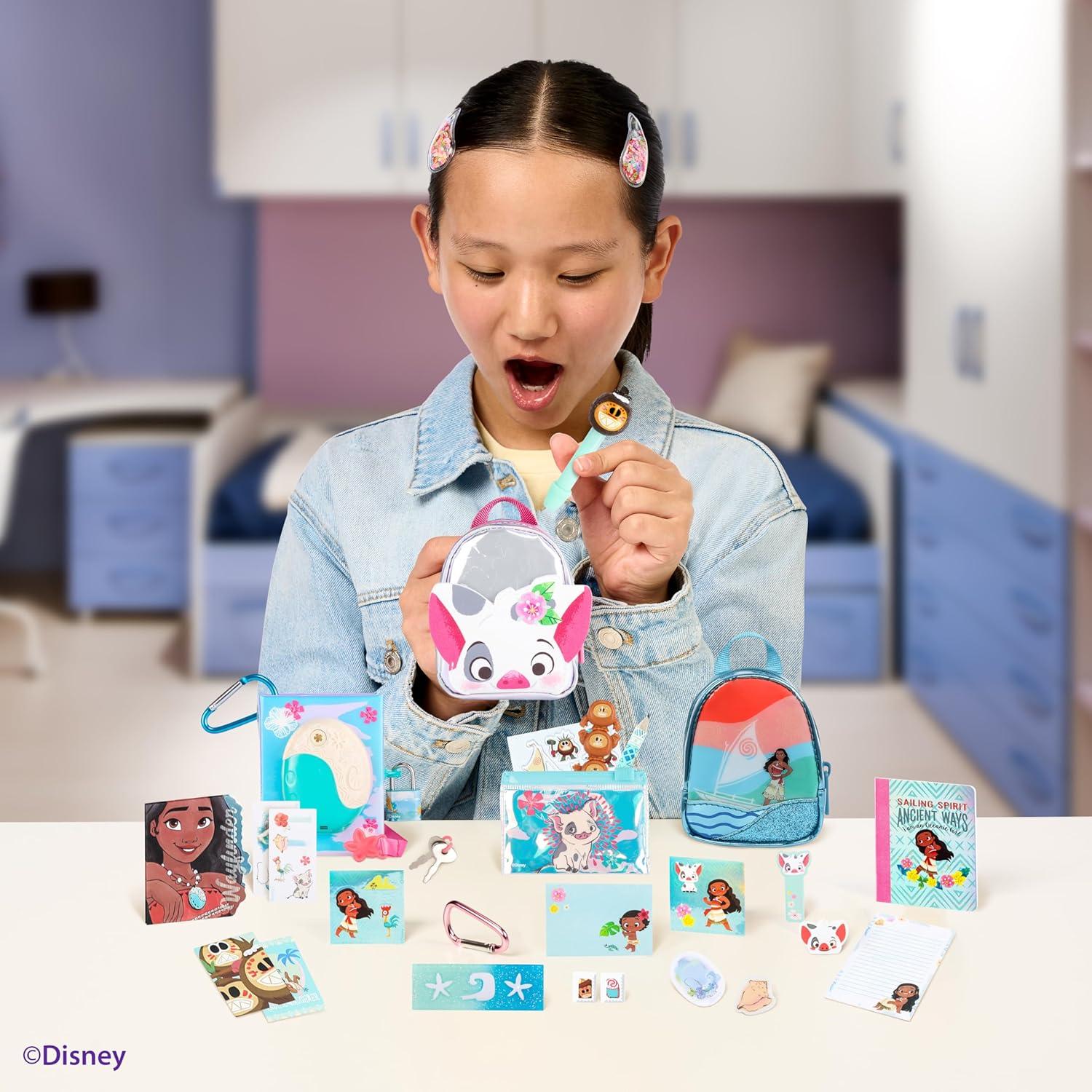 Paquete de 3 Real Littles Disney Moana con Mochila, Diario y Bolso