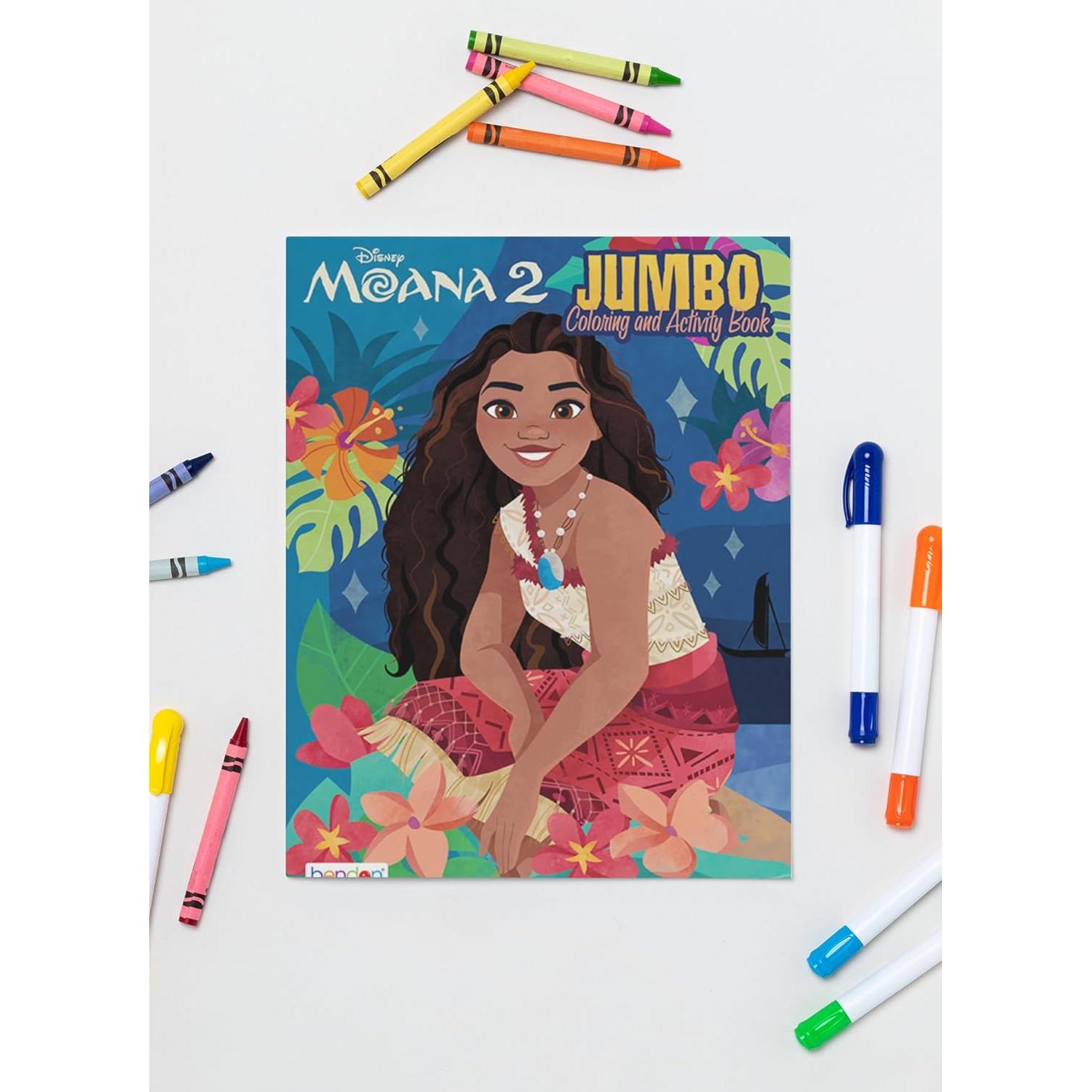Libro de Colorear Jumbo Moana 2 Bendon - Actividades y Páginas para Colorear