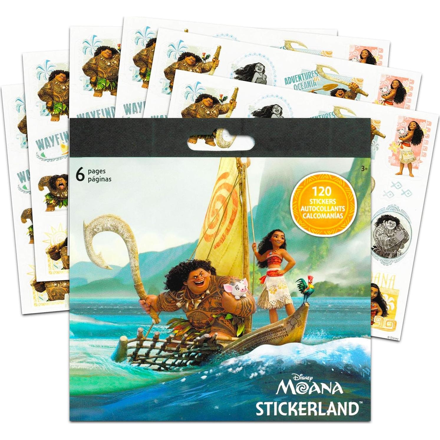 Stickers de Fiesta Disney Moana - 2 Paquetes 240+ Stickers