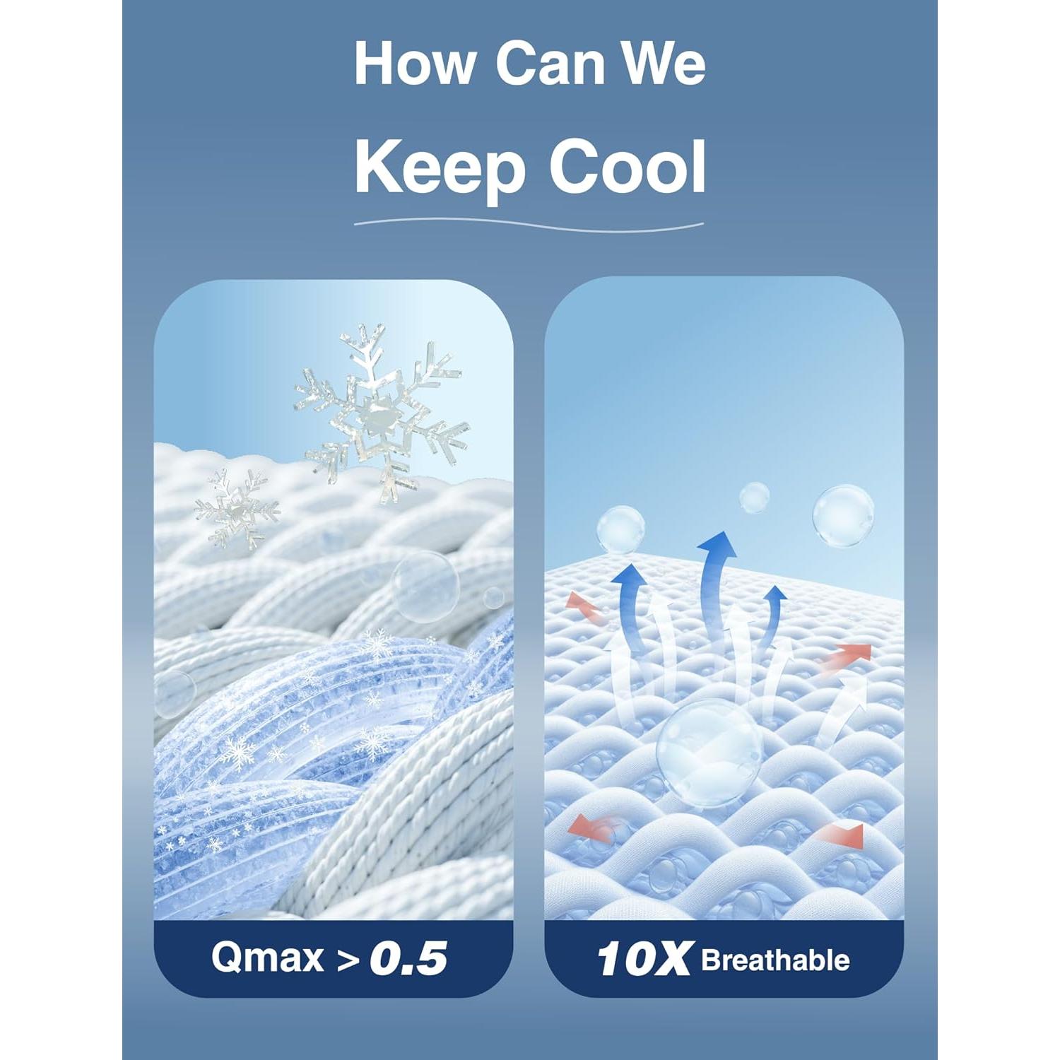 Almohada Corporal Refrigerante ZonLi 50.8x137.2 cm Espuma de Memoria