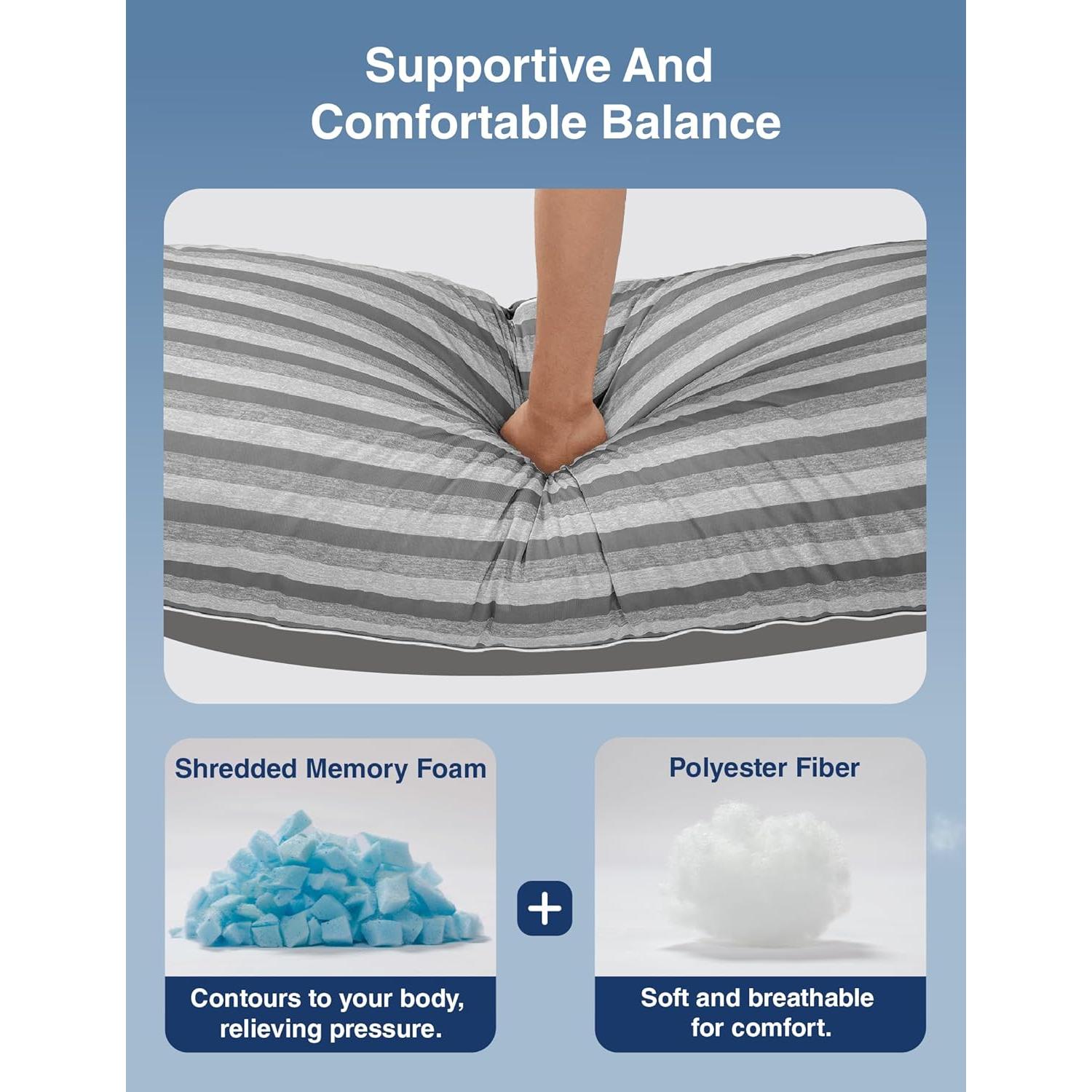 Almohada Corporal Refrigerante ZonLi 50.8x137.2 cm Espuma de Memoria