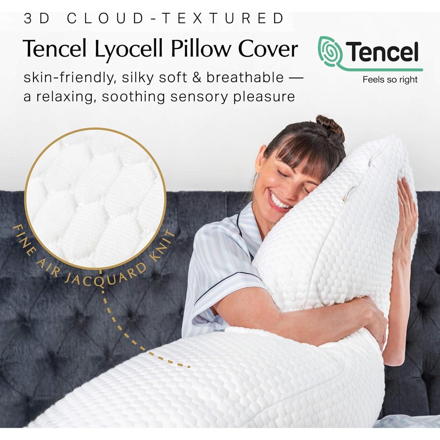 Almohada Corporal Aricove 50.8x137.2 cm Ajustable Tencel