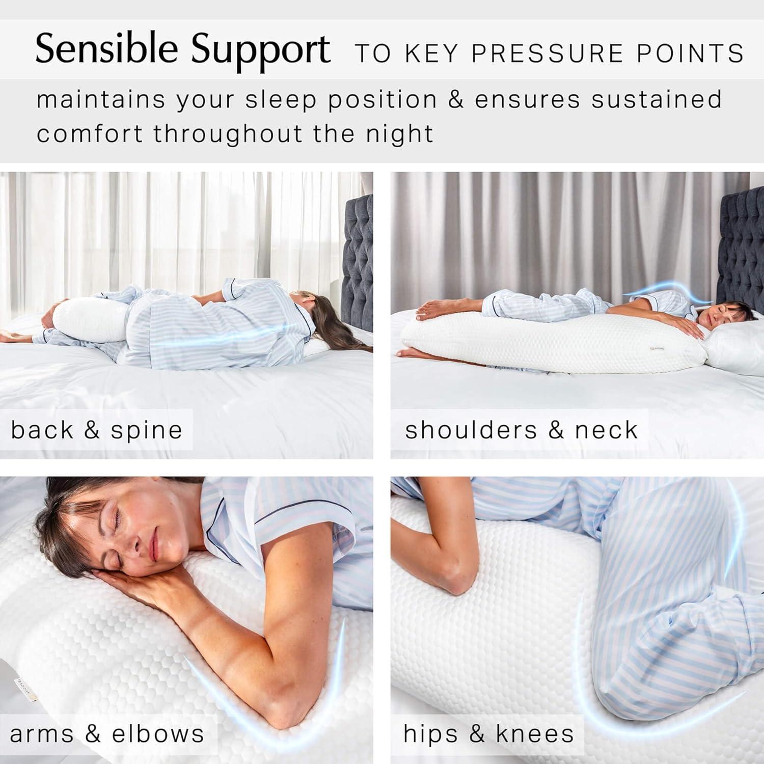 Almohada Corporal Aricove 50.8x137.2 cm Ajustable Tencel