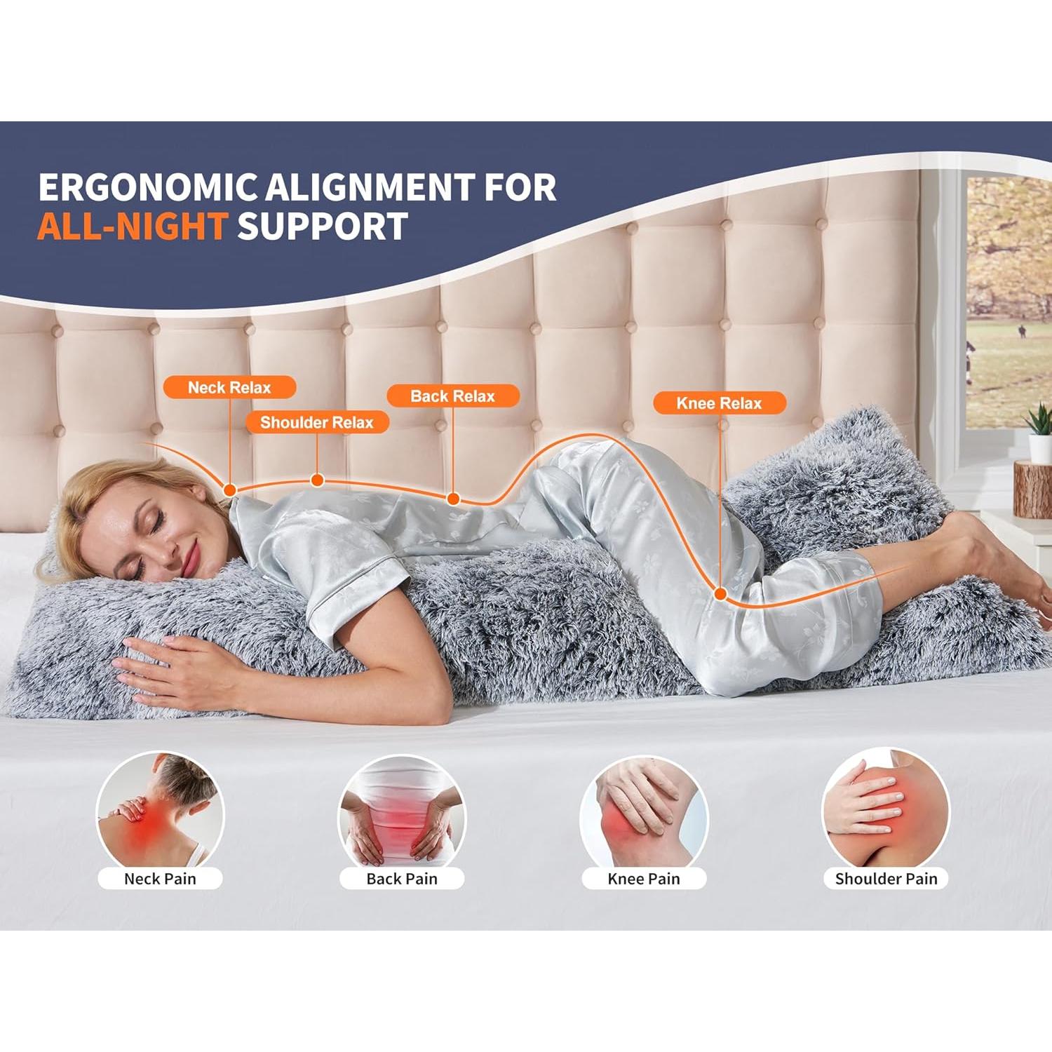 Almohada Corporal WSOFRLAC 50.8x137.2cm Espuma de Memoria Gris