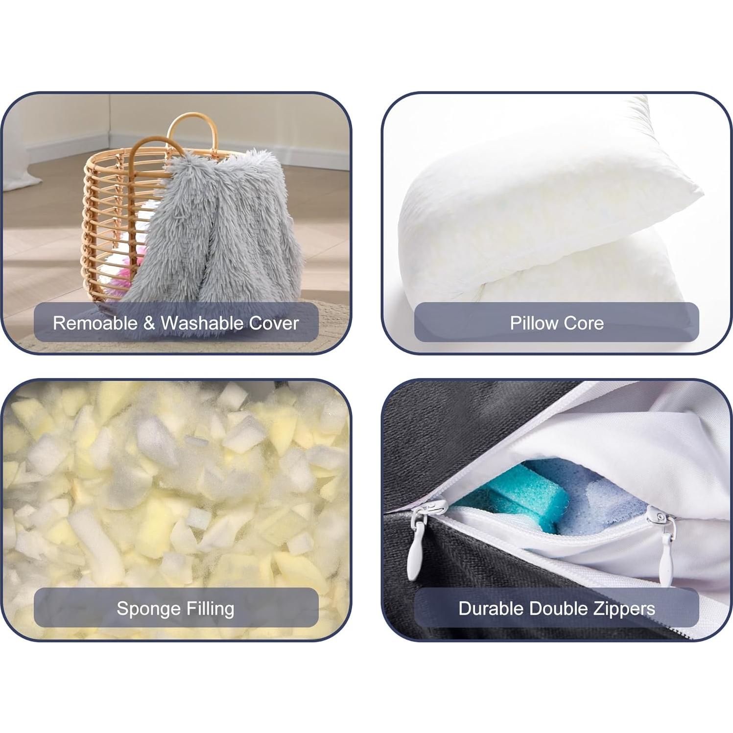 Almohada Corporal WSOFRLAC 50.8x137.2cm Espuma de Memoria Gris