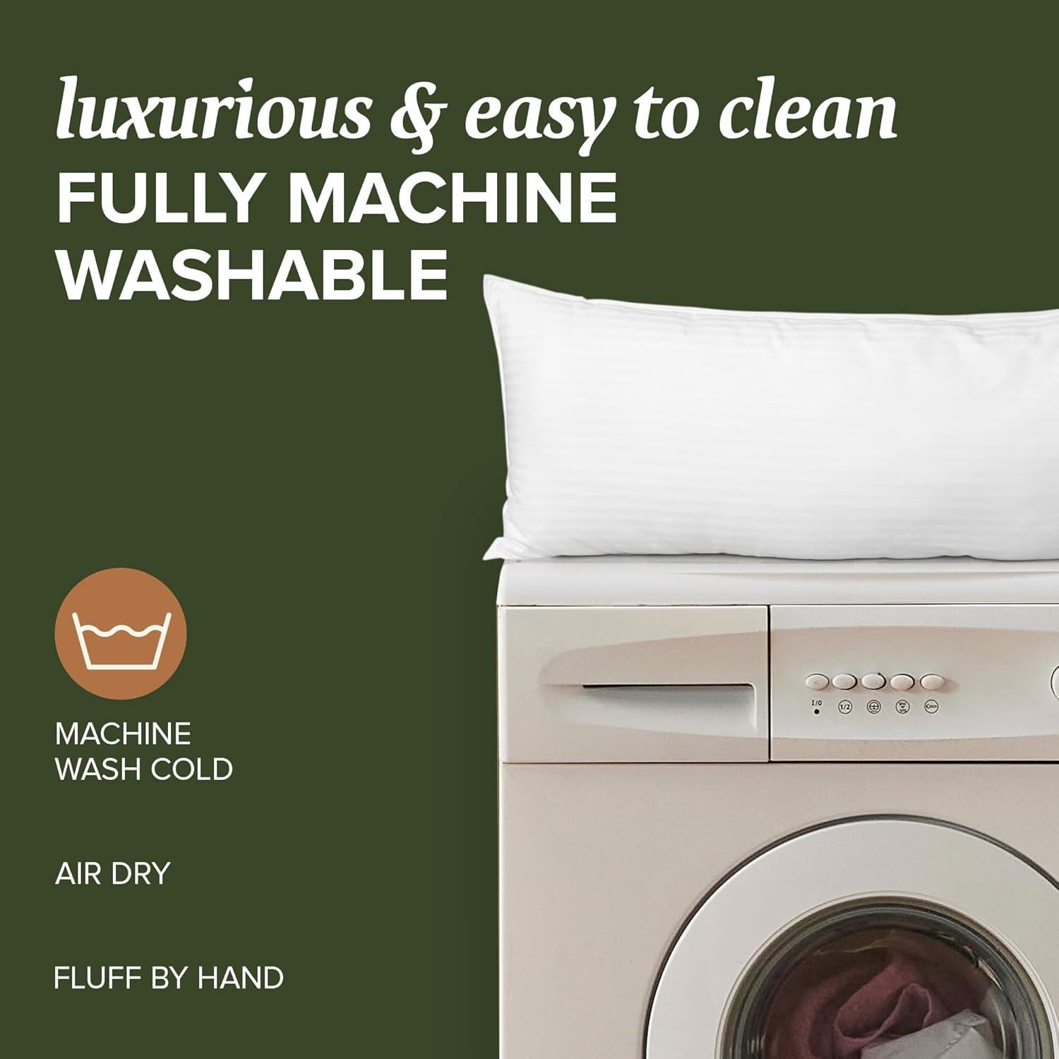 Almohada Corporal Beckham 50.8x137.2cm Algodón 100% Relleno Plumas