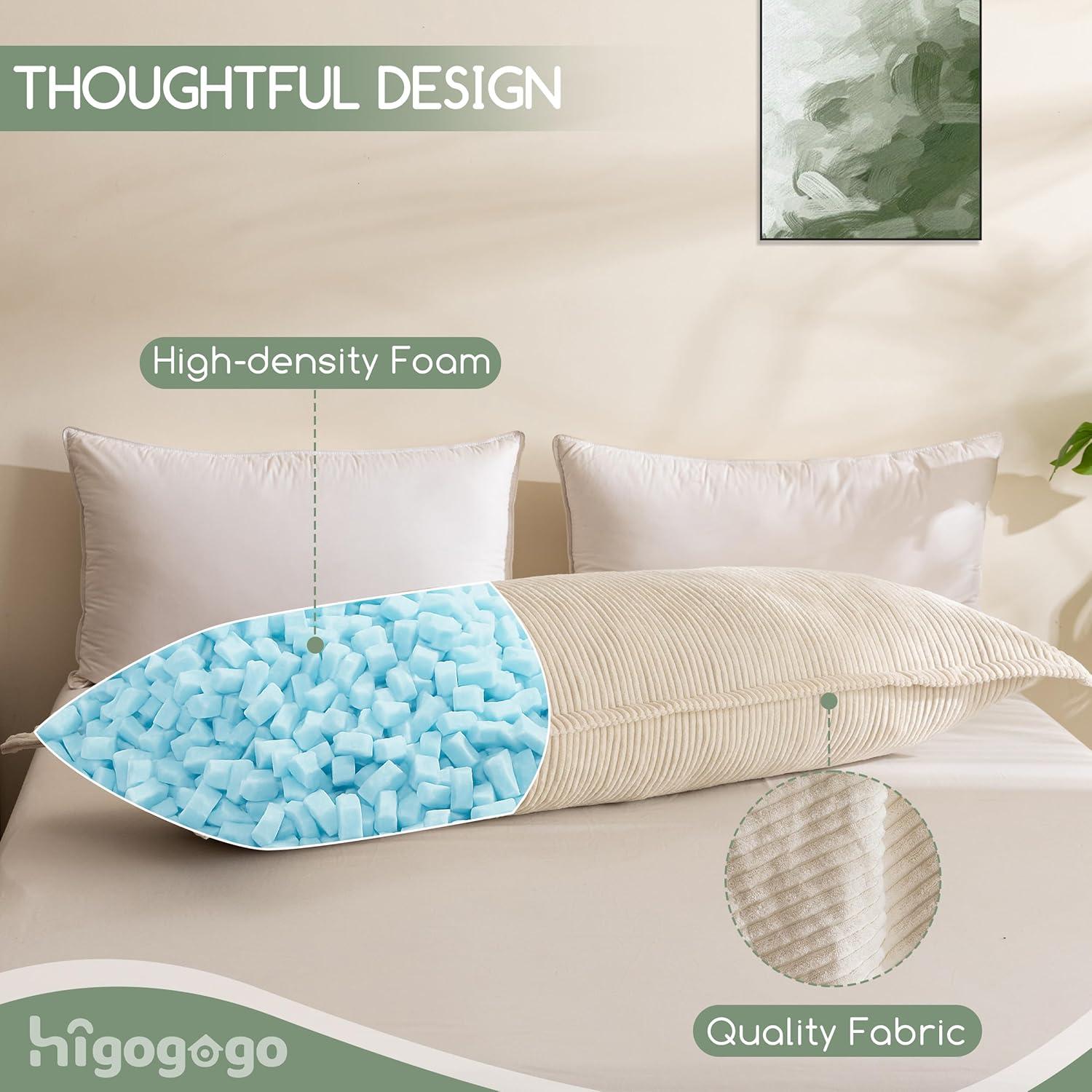 Almohada Corporal HIGOGOGO Espuma Viscoelástica 54x137 cm