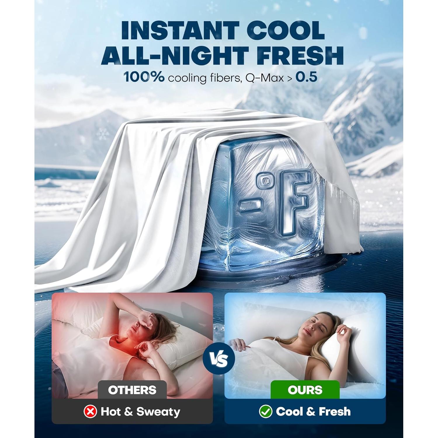 Funda de Almohada Corporal Enfriamiento Rifens 137x51cm Blanca