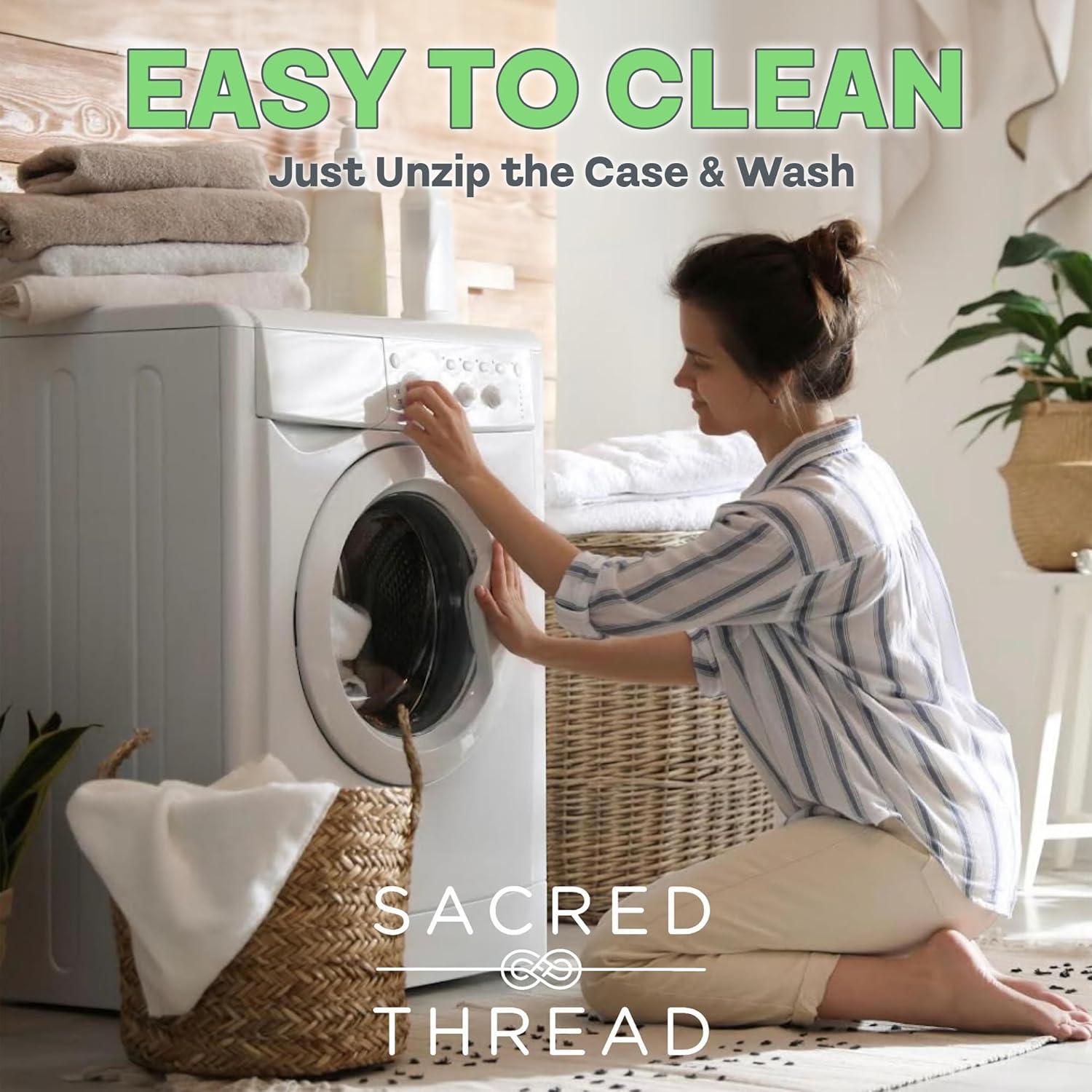 Almohada Corporal Cilindro Sagrado Hilo 137cm Espuma Memoria Gris