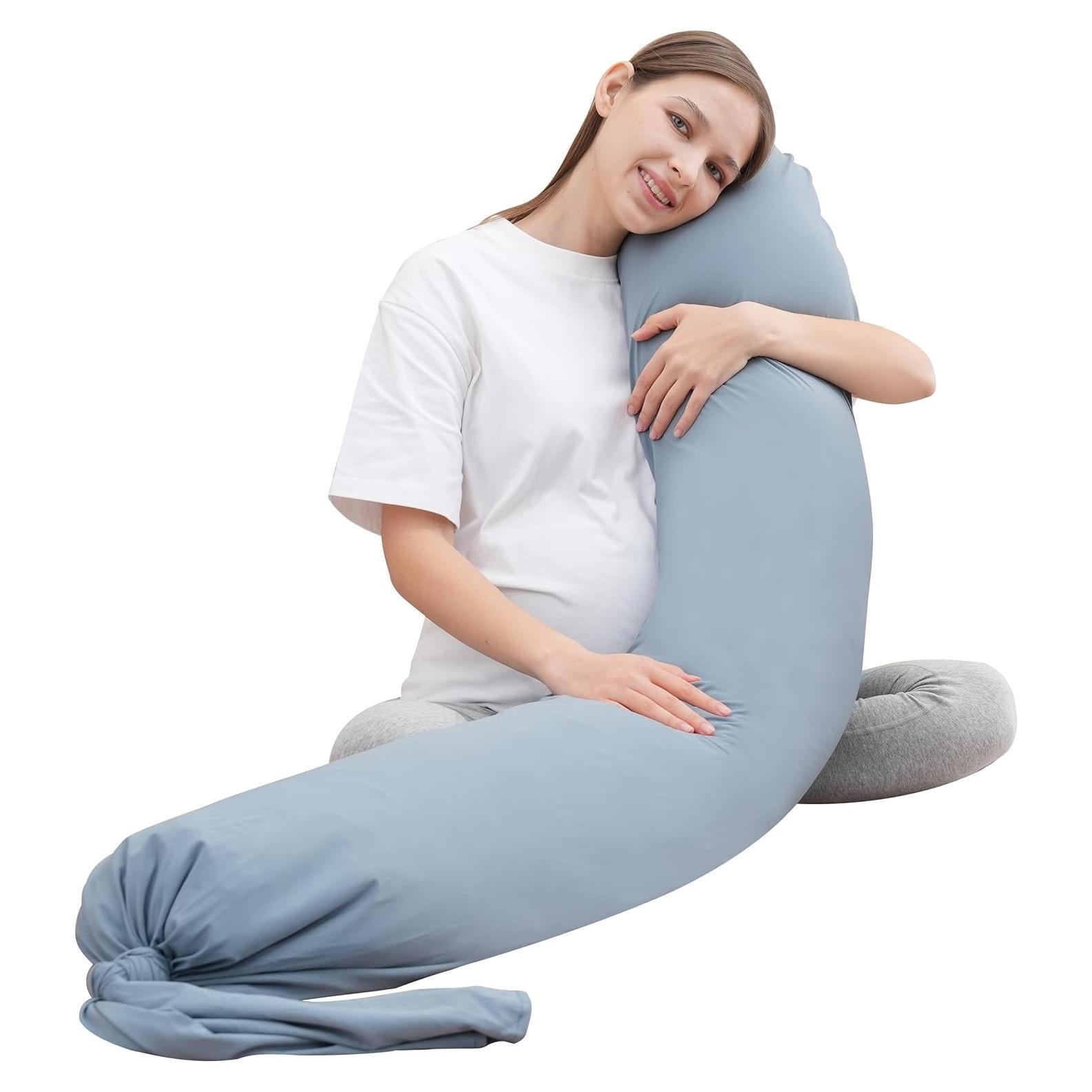 Almohada de Embarazo MOON PARK 137 cm - Soporte Cuerpo Completo Gris