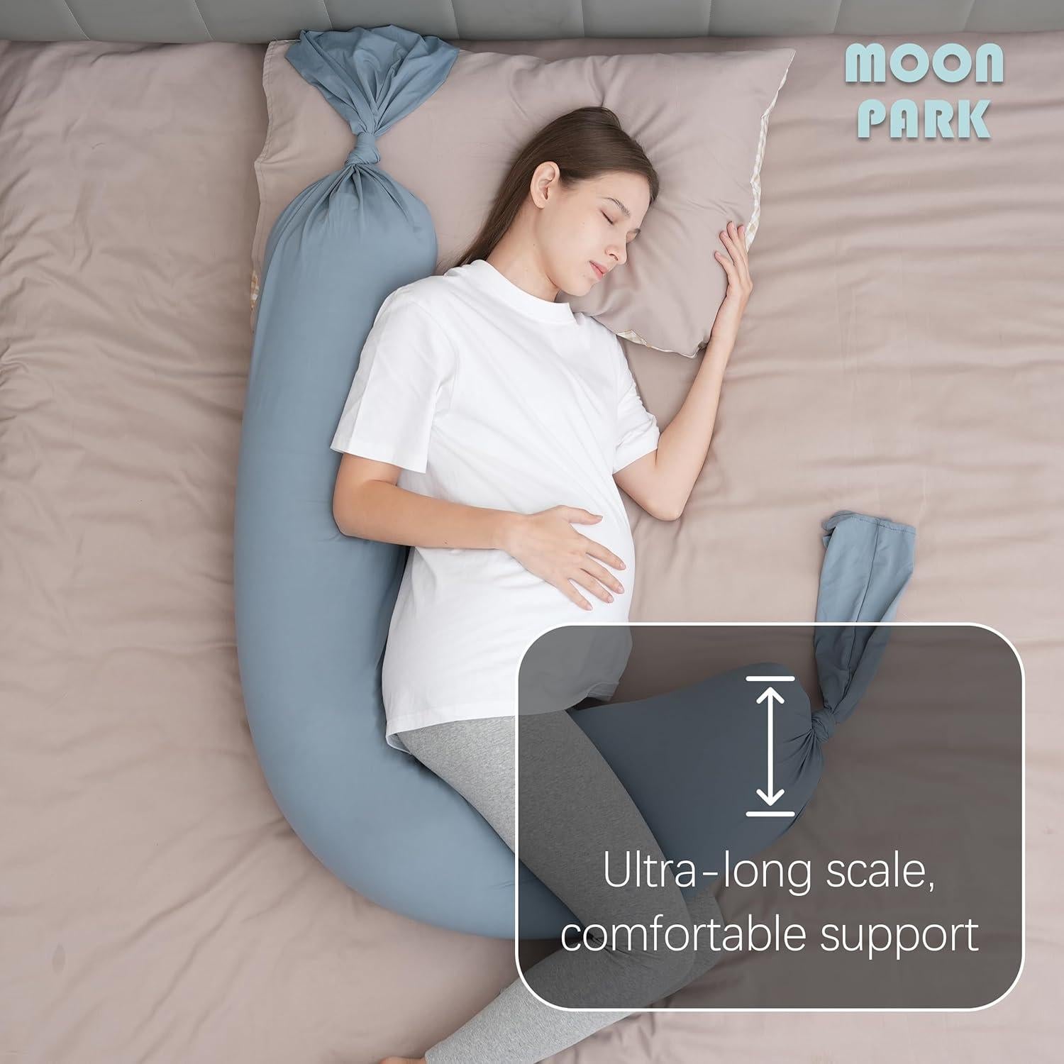 Almohada de Embarazo MOON PARK 137 cm - Soporte Cuerpo Completo Gris