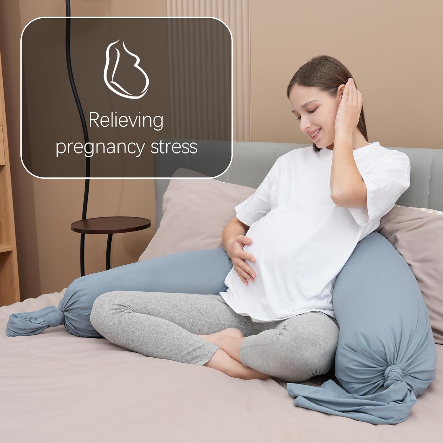 Almohada de Embarazo MOON PARK 137 cm - Soporte Cuerpo Completo Gris