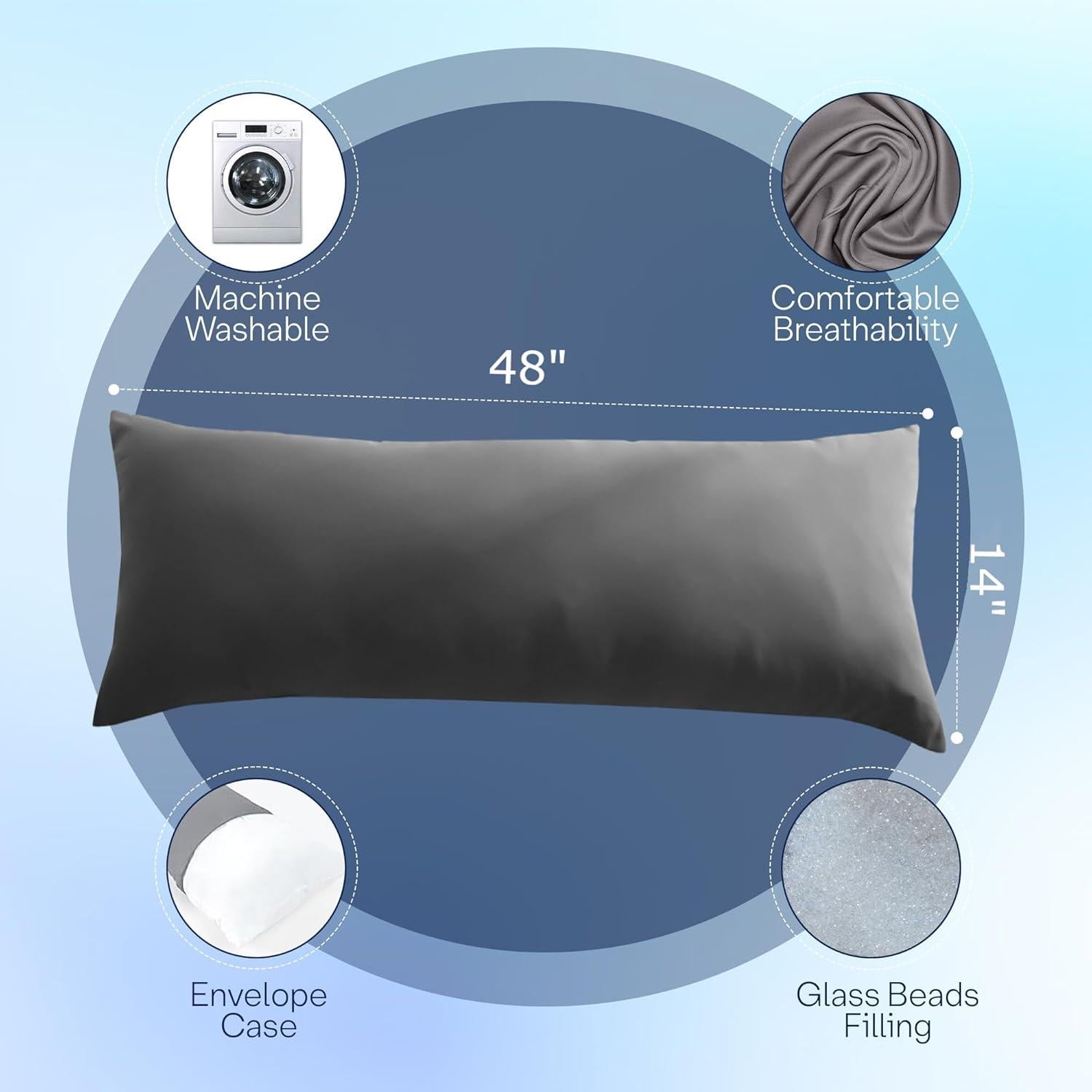 Almohada Corporal con Peso KALTEK 122 cm - Soporte Contorneado