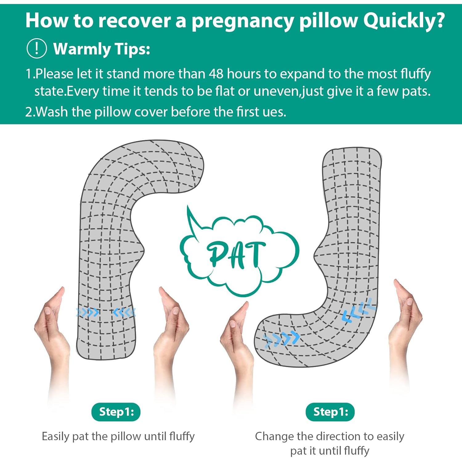 Almohada Corporal de Embarazo BATTOP Gris Oscuro 119 cm