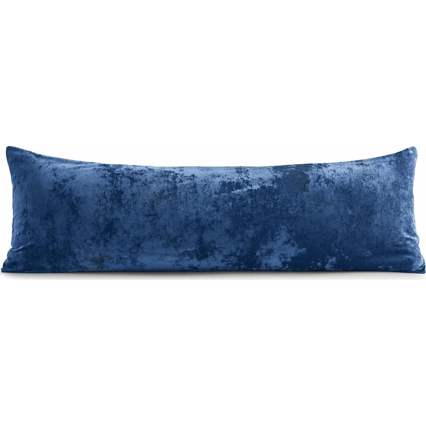 Funda de Almohada Corporal BEDELITE Terciopelo Azul Marino 137x51 cm