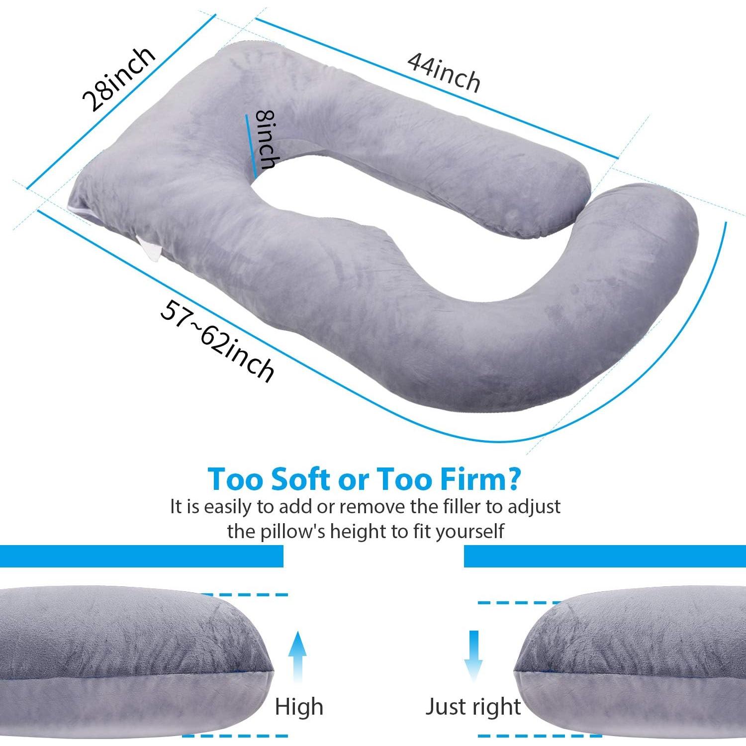 Almohada de Embarazo Victostar V-Pillow-DG 145 cm Gris