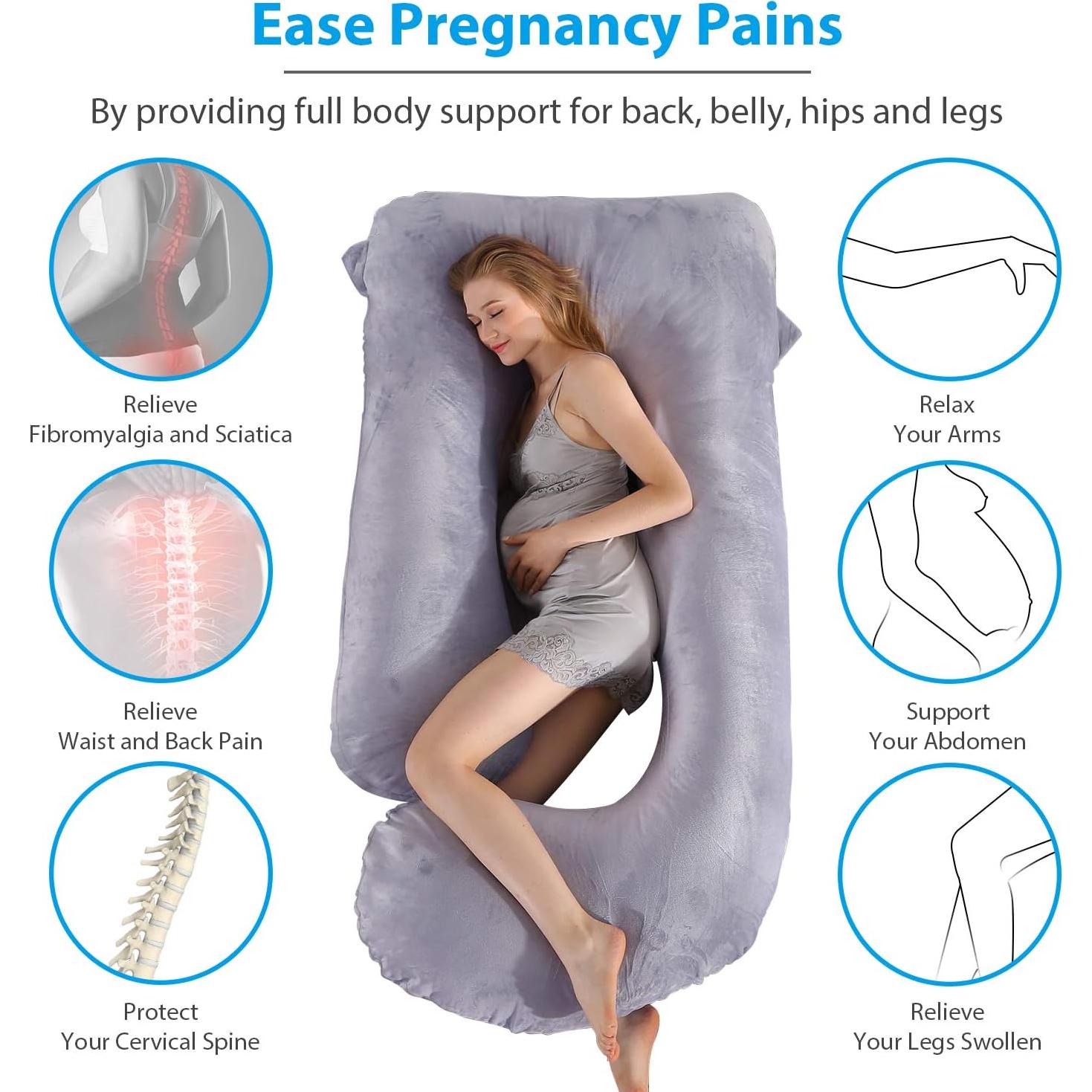 Almohada de Embarazo Victostar V-Pillow-DG 145 cm Gris