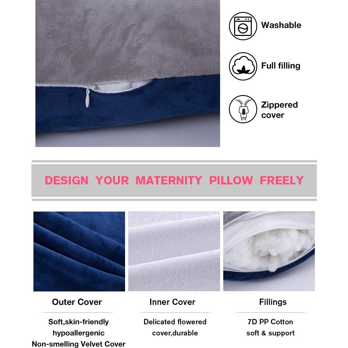 Almohada Corporal de Maternidad Awesling 60" Suave y Ajustable